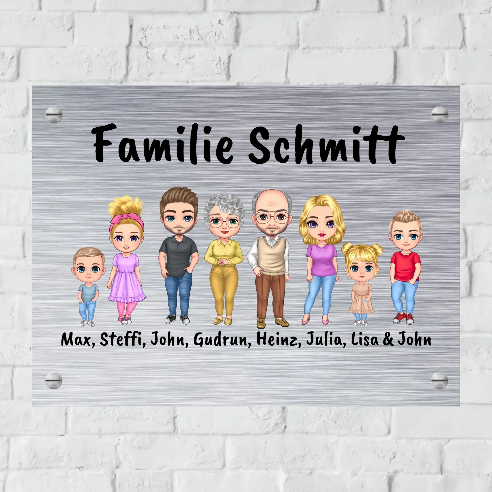 Aluminium Schild für Innen und Außen mit Löchern zur Befestigung