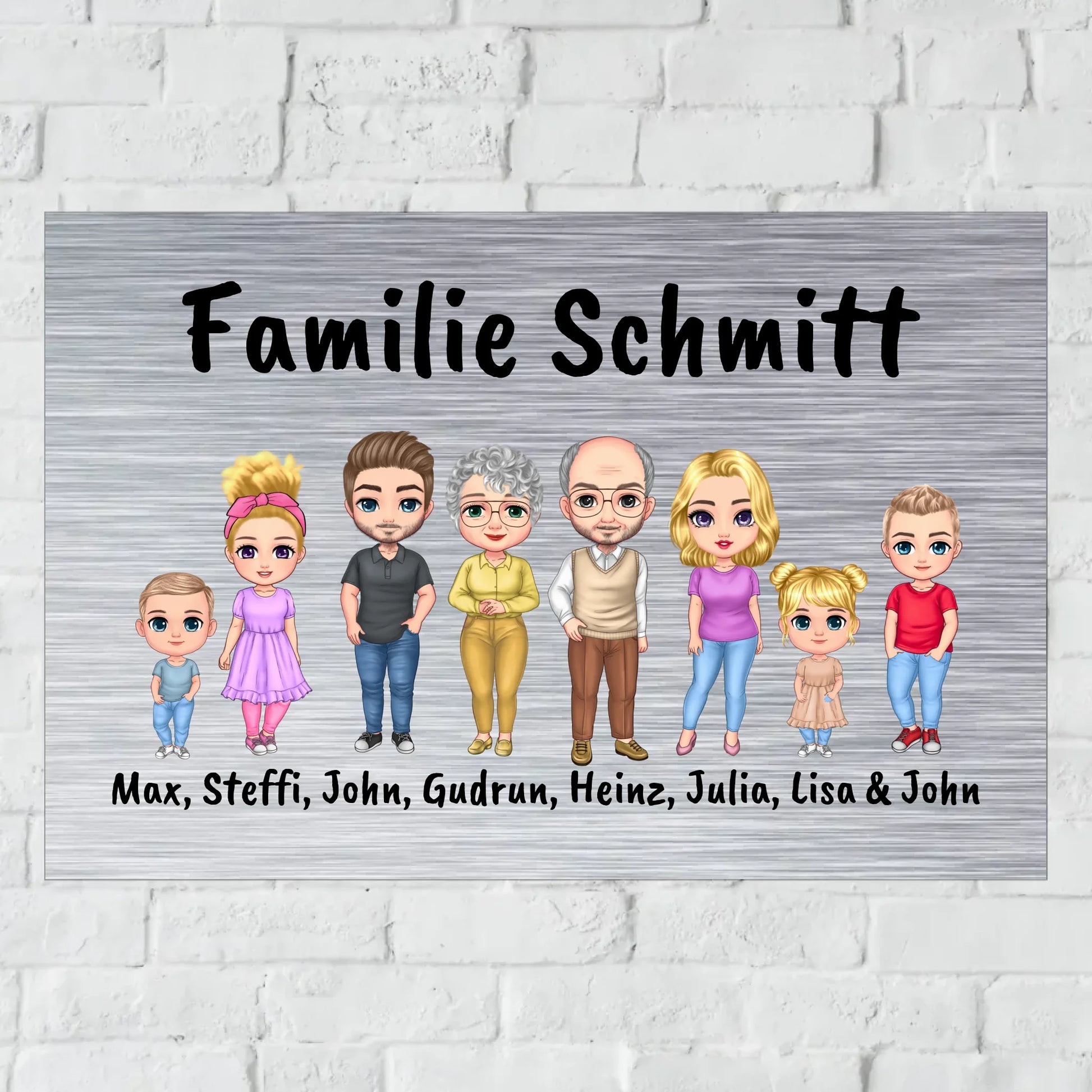 Aluminium Schild für Innen und Außen mit Löchern zur Befestigung