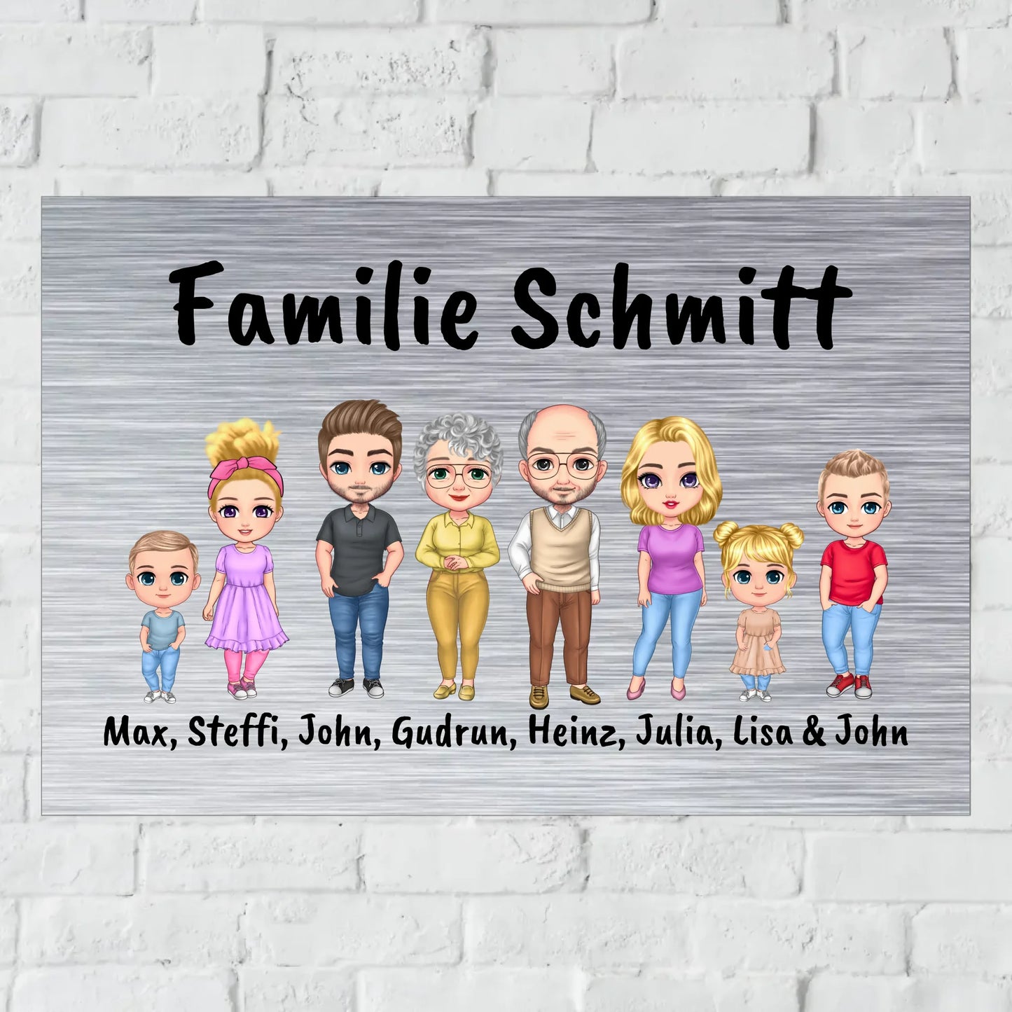 Aluminium Schild für Innen und Außen mit Löchern zur Befestigung