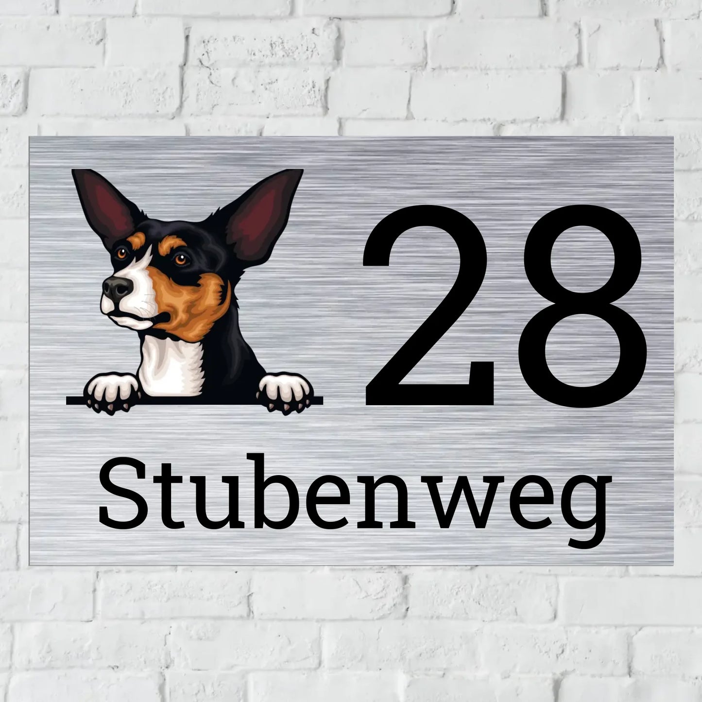 Aluminium Schild für Innen und Außen mit Löchern zur Befestigung