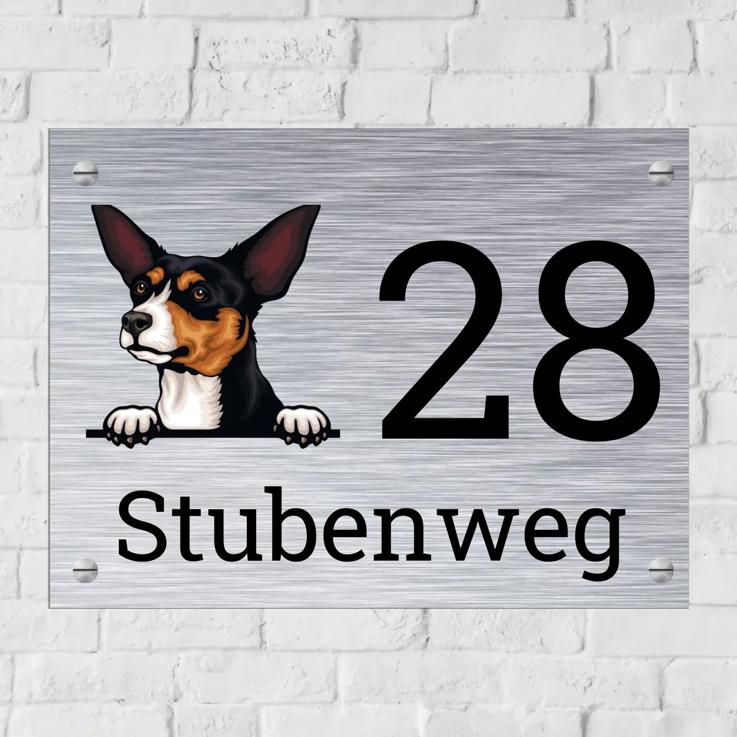 Aluminium Schild für Innen und Außen mit Löchern zur Befestigung