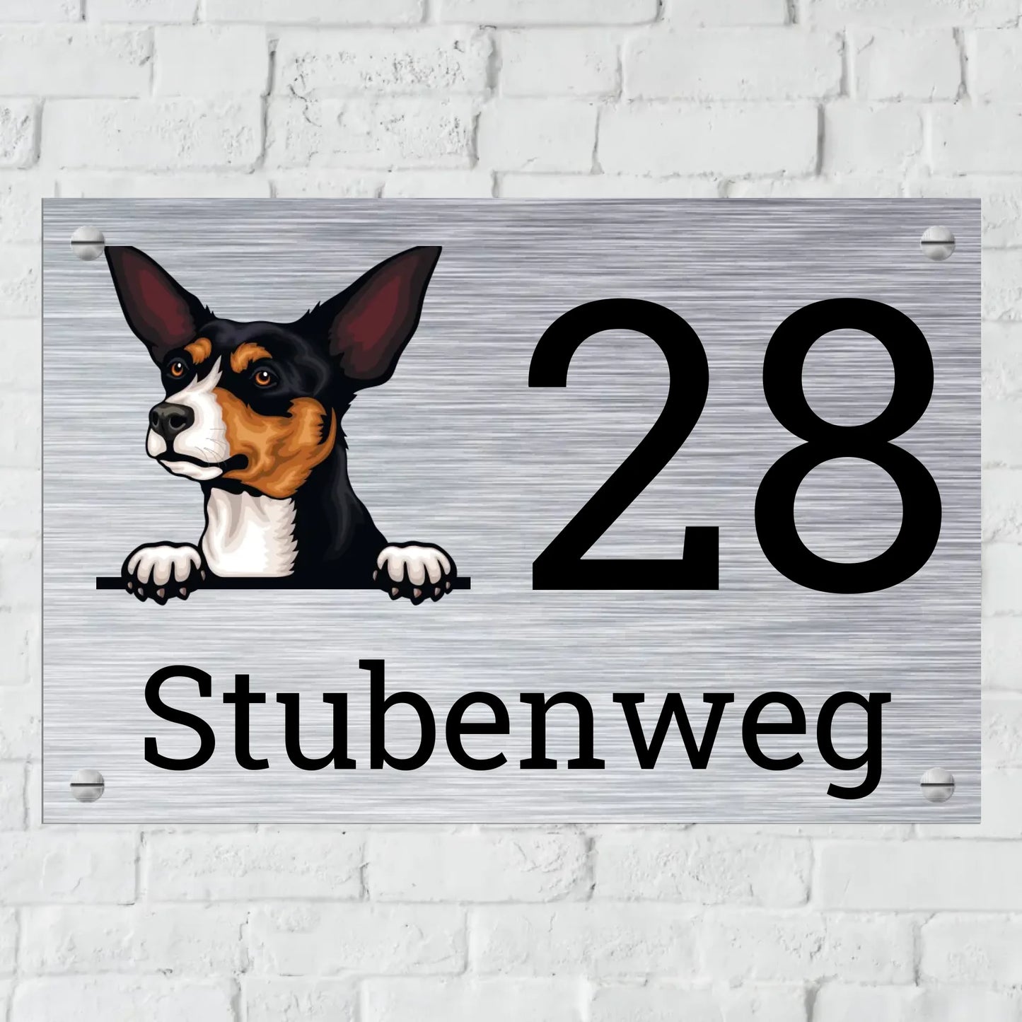 Aluminium Schild für Innen und Außen mit Löchern zur Befestigung