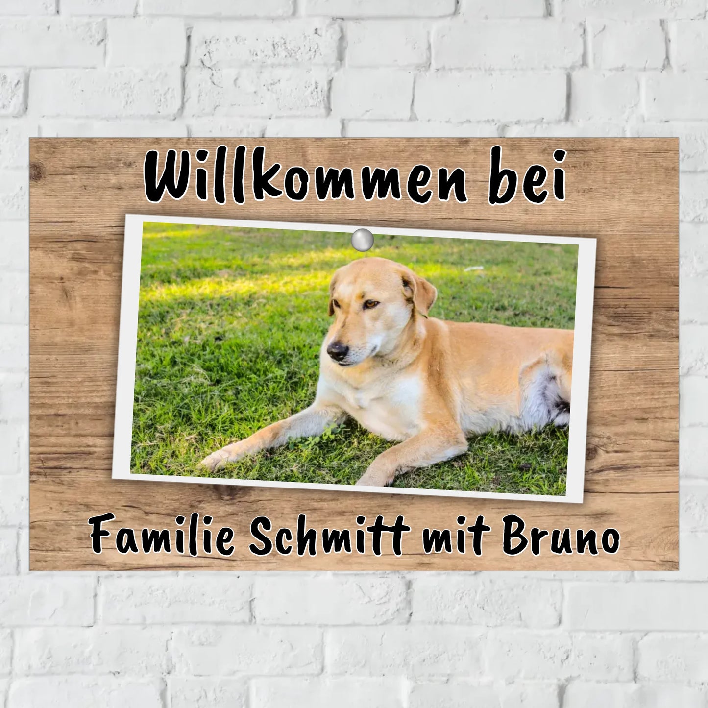 Aluminium Schild für Innen und Außen mit Löchern zur Befestigung