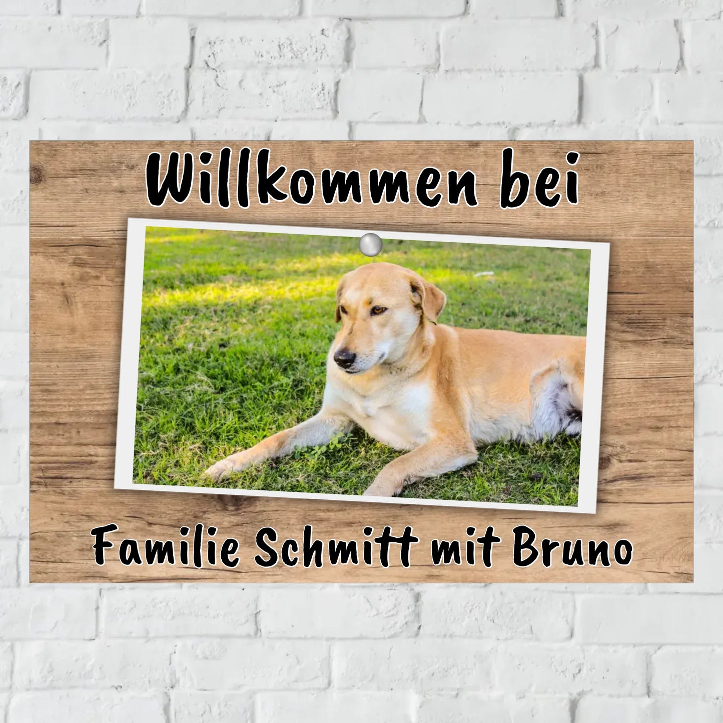 Aluminium Schild für Innen und Außen mit Löchern zur Befestigung