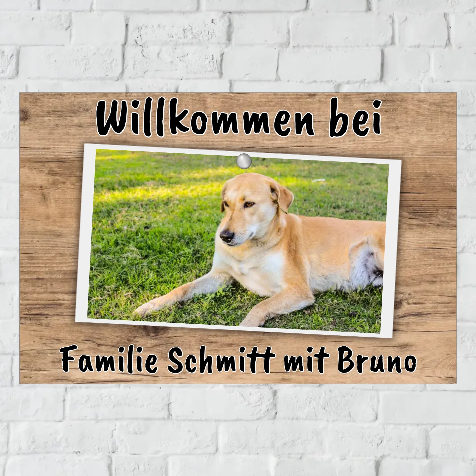 Aluminium Schild für Innen und Außen mit Löchern zur Befestigung