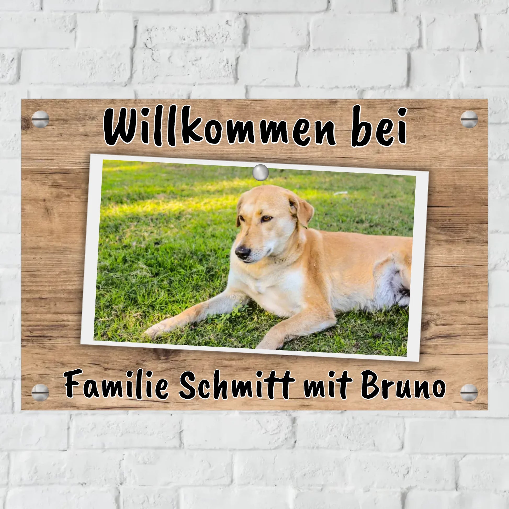 Aluminium Schild für Innen und Außen mit Löchern zur Befestigung