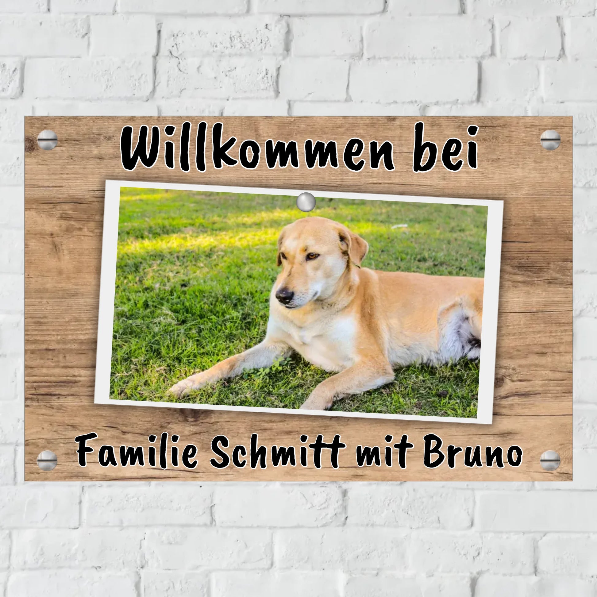 Aluminium Schild für Innen und Außen mit Löchern zur Befestigung