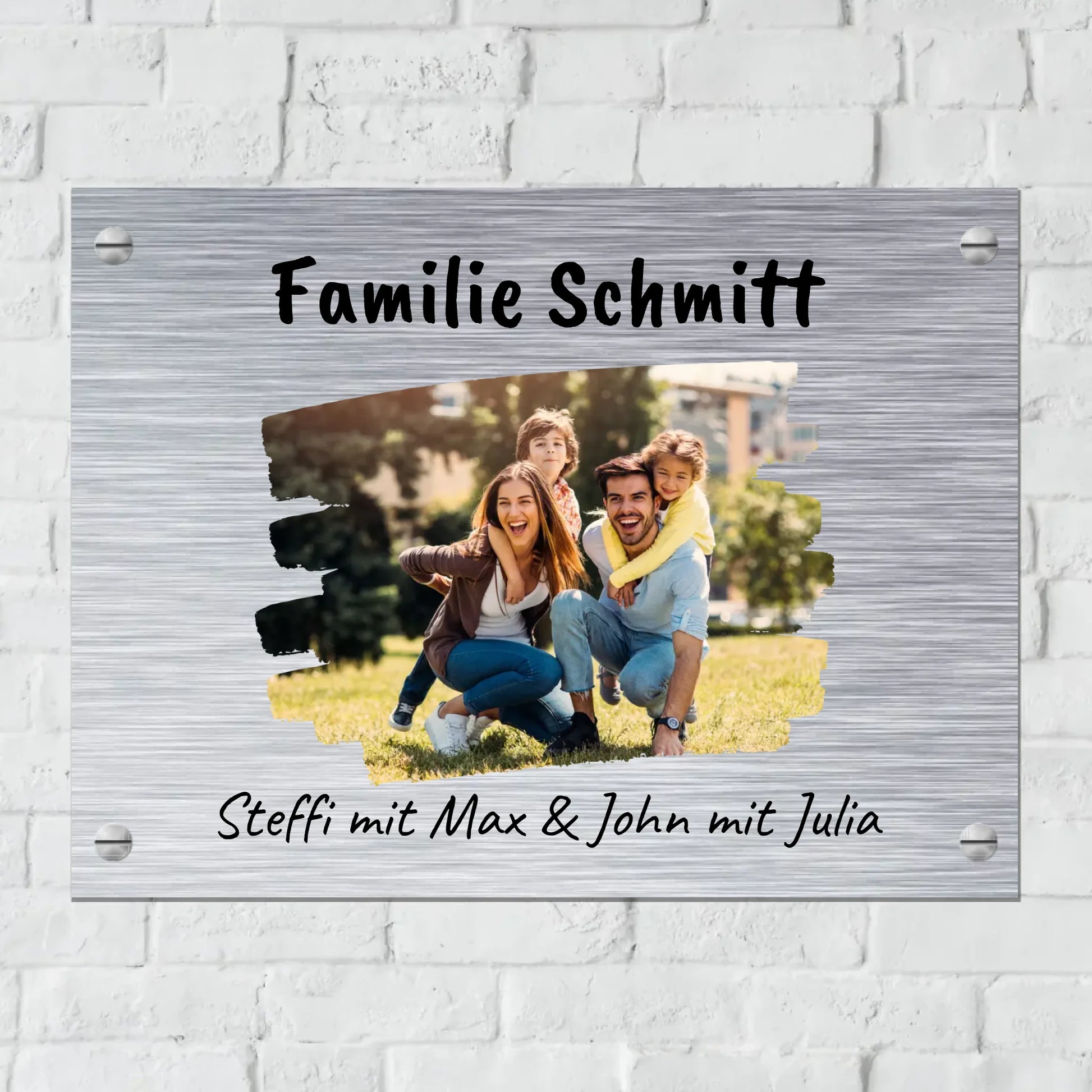 Aluminium Schild für Innen und Außen mit Löchern