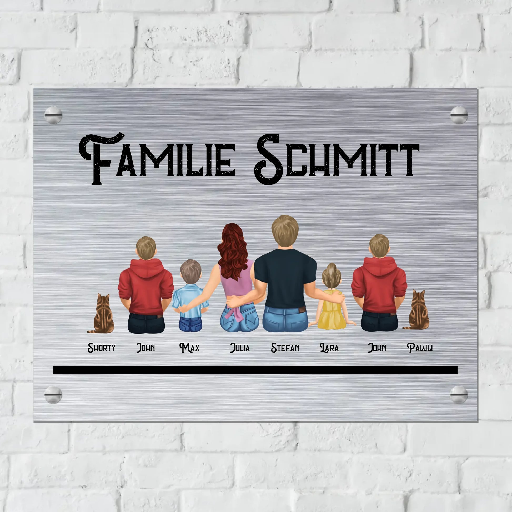 Aluminium Schild für Innen und Außen mit Löchern