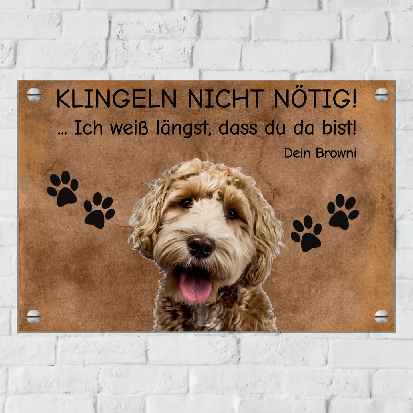 Aluminium Schild für Innen und Außen mit Löchern