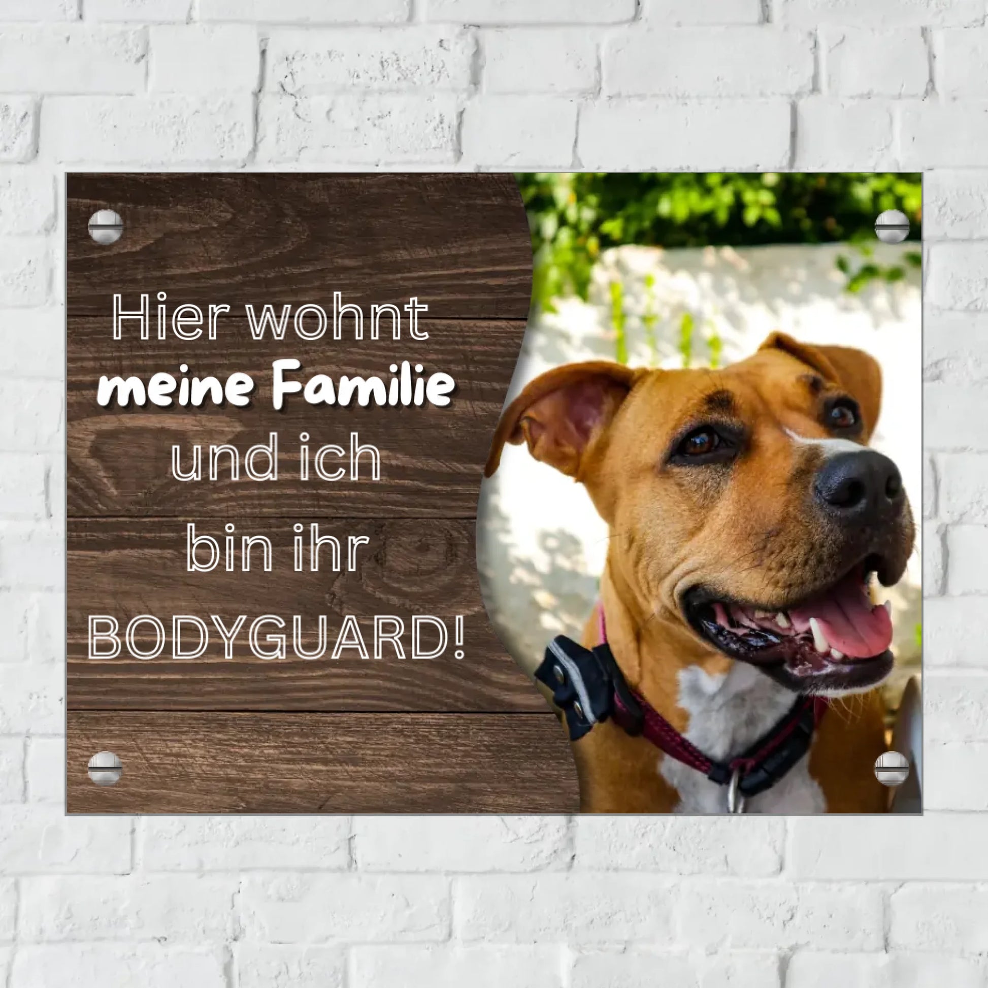 Türschild mit Löchern zum Befestigen für Innen und Außen