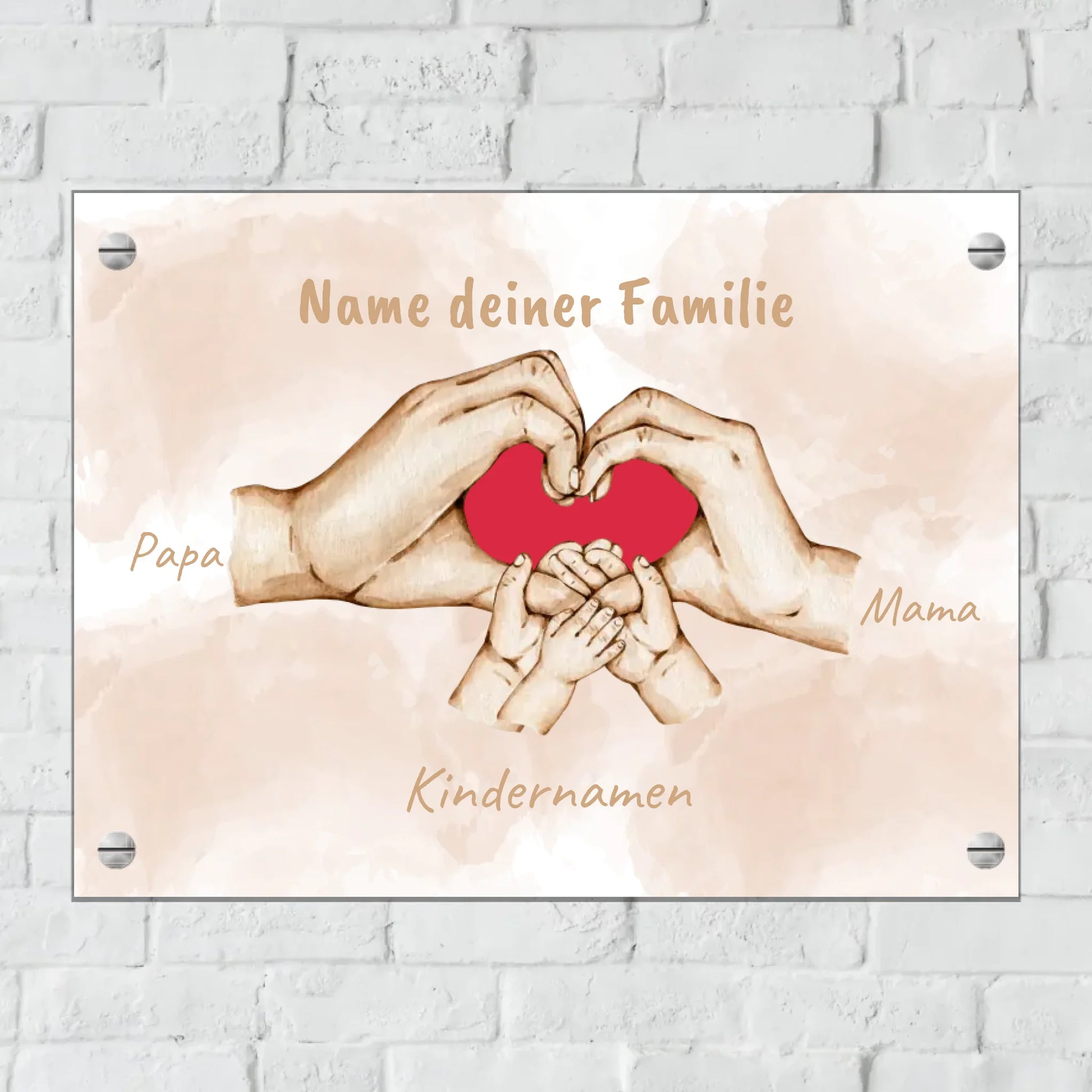 Türschild mit Löchern zum Befestigen für Innen und Außen