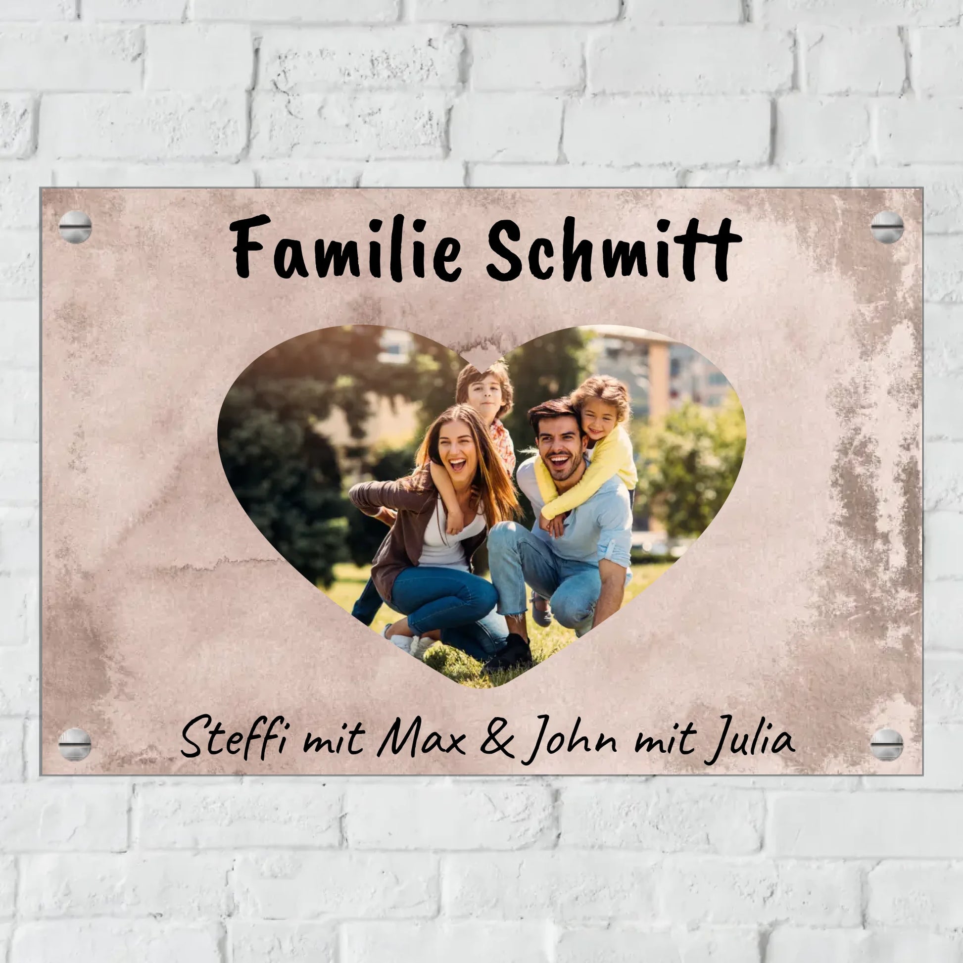 Türschild mit Löchern zum Befestigen für Innen und Außen