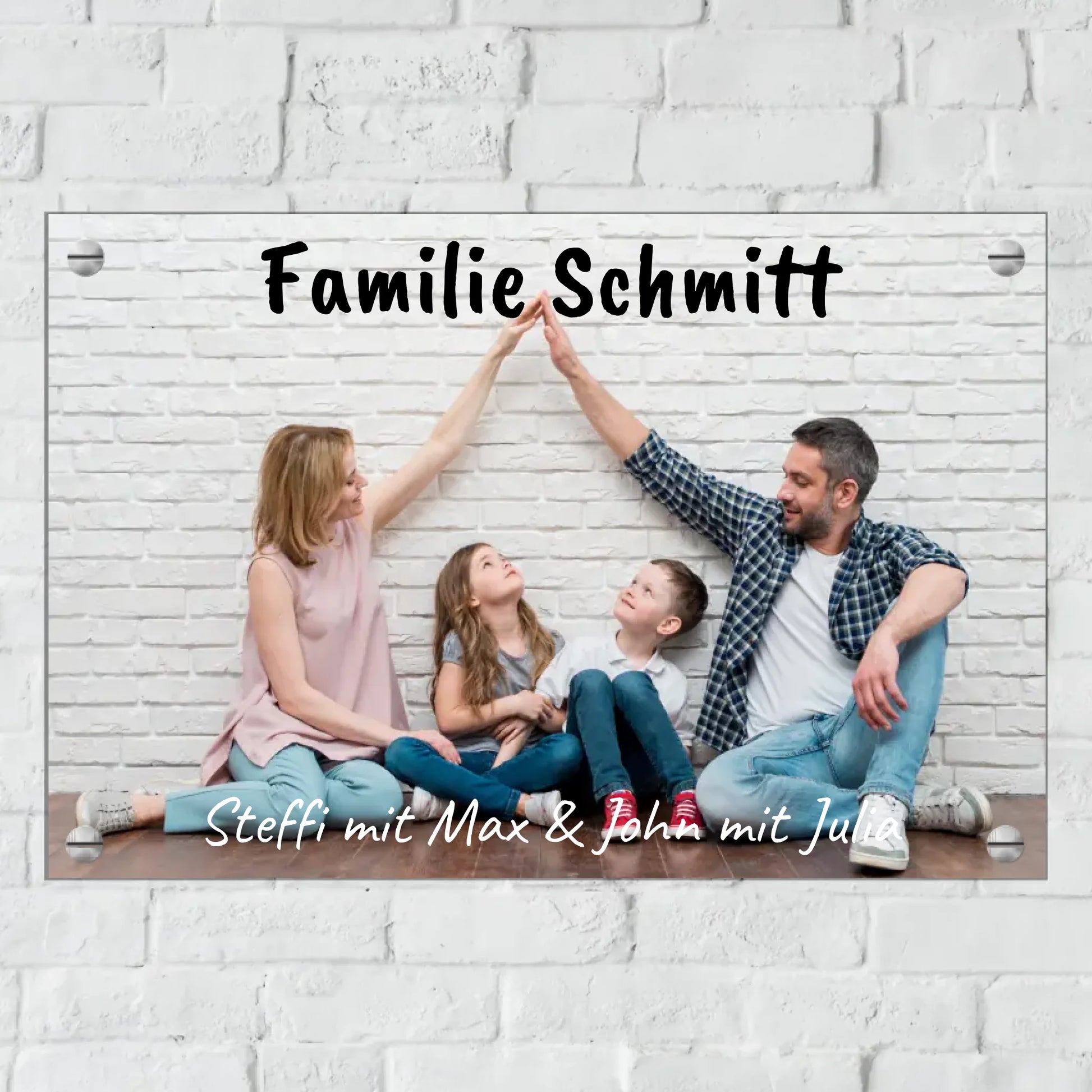 Türschild mit Löchern zum Befestigen für Innen und Außen