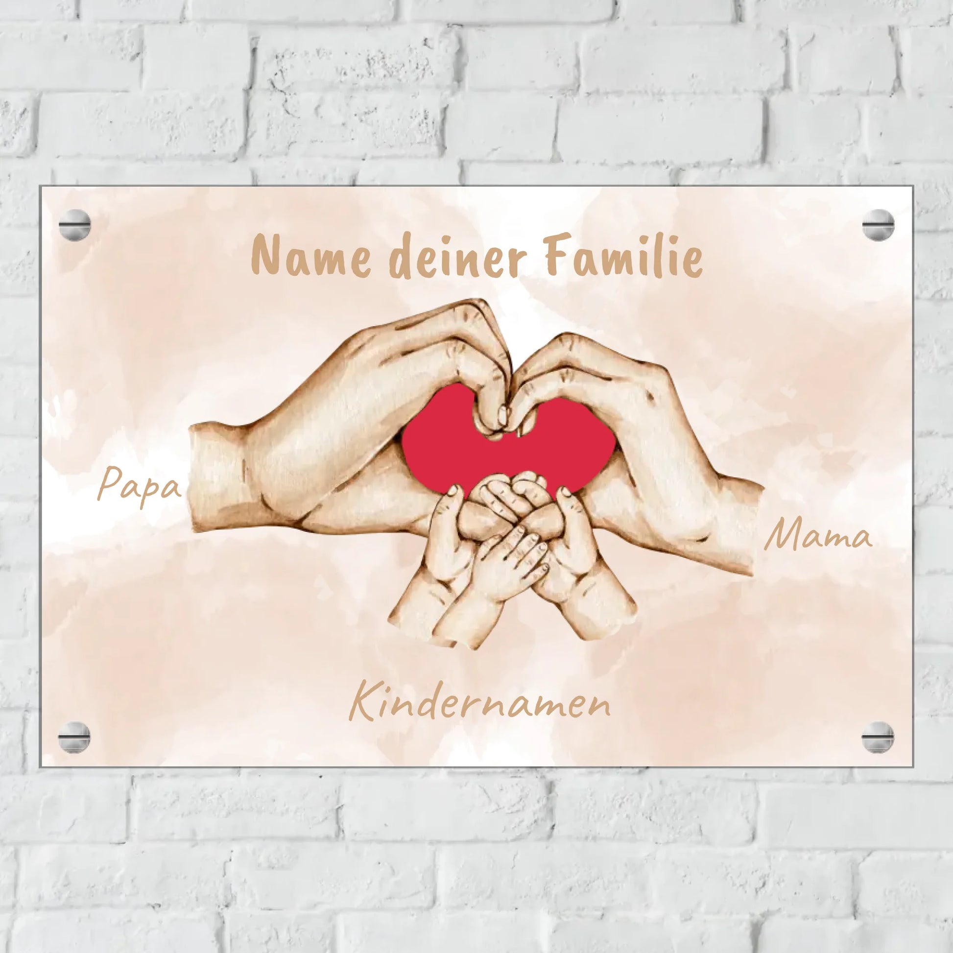 Türschild mit Löchern zum Befestigen für Innen und Außen