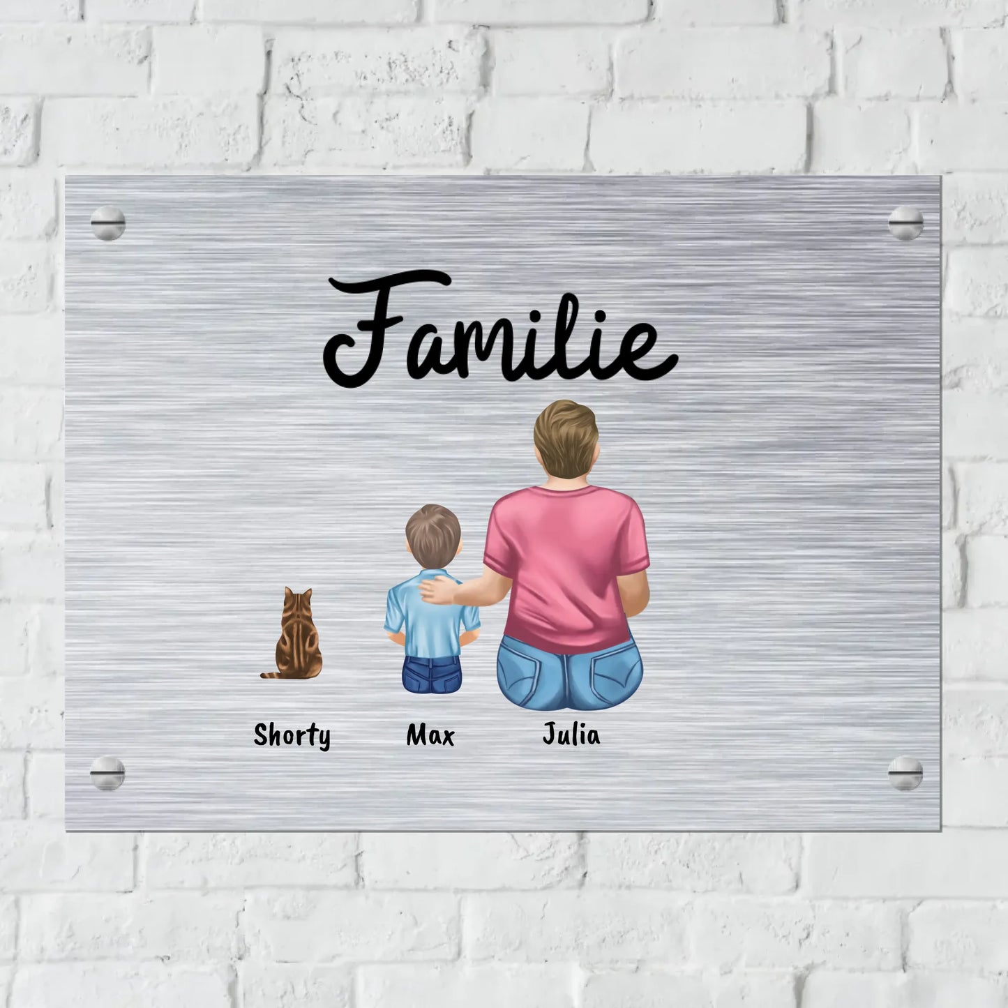 Aluminium Schild für Innen und Außen mit Löchern