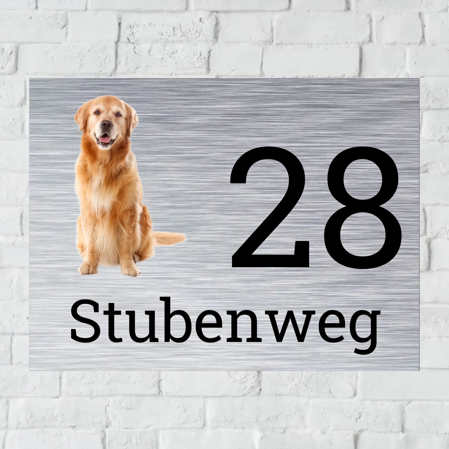 Aluminium Schild für Innen und Außen mit Löchern zur Befestigung