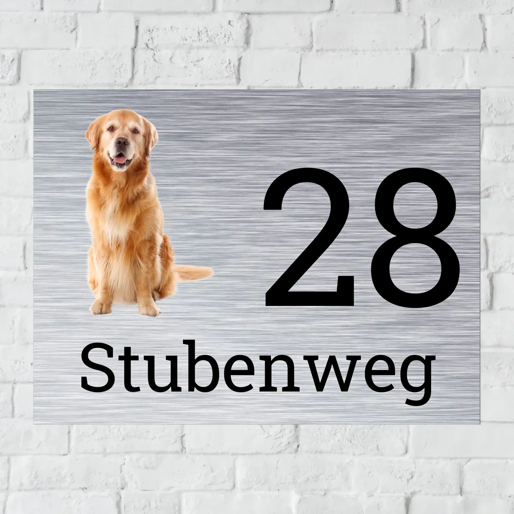 Aluminium Schild für Innen und Außen mit Löchern zur Befestigung