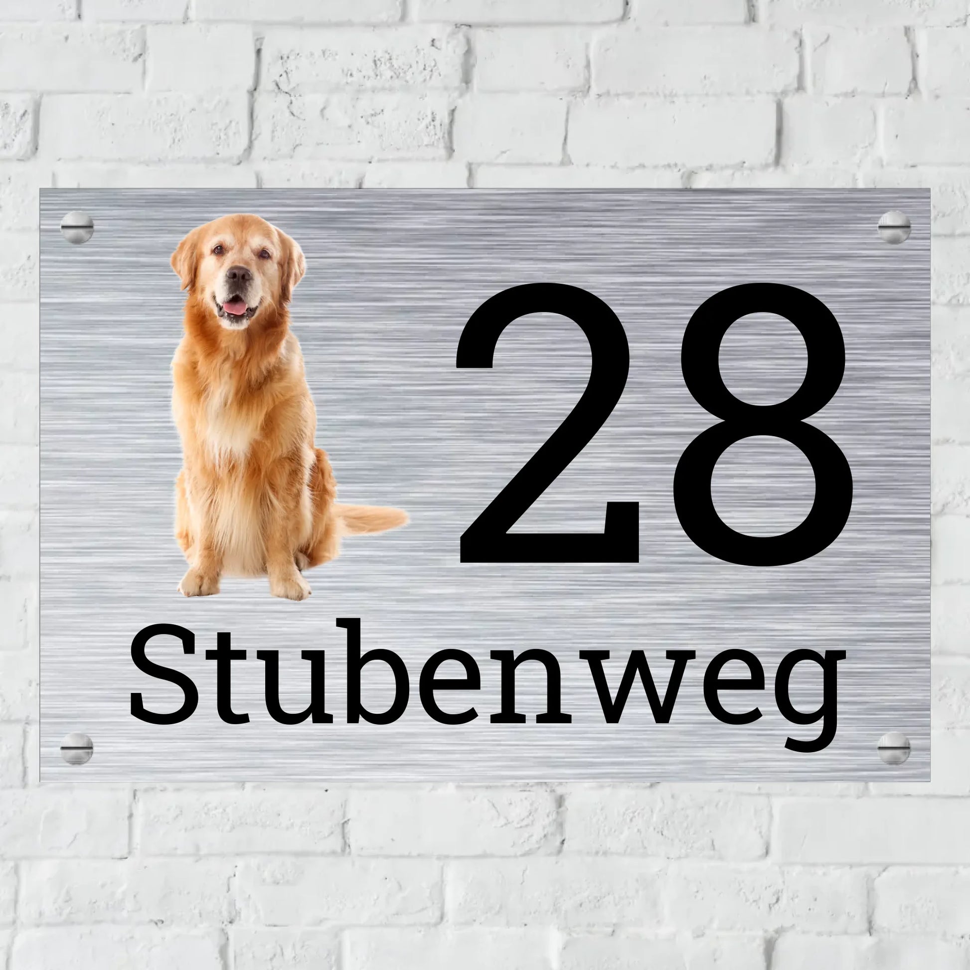 Aluminium Schild für Innen und Außen mit Löchern zur Befestigung