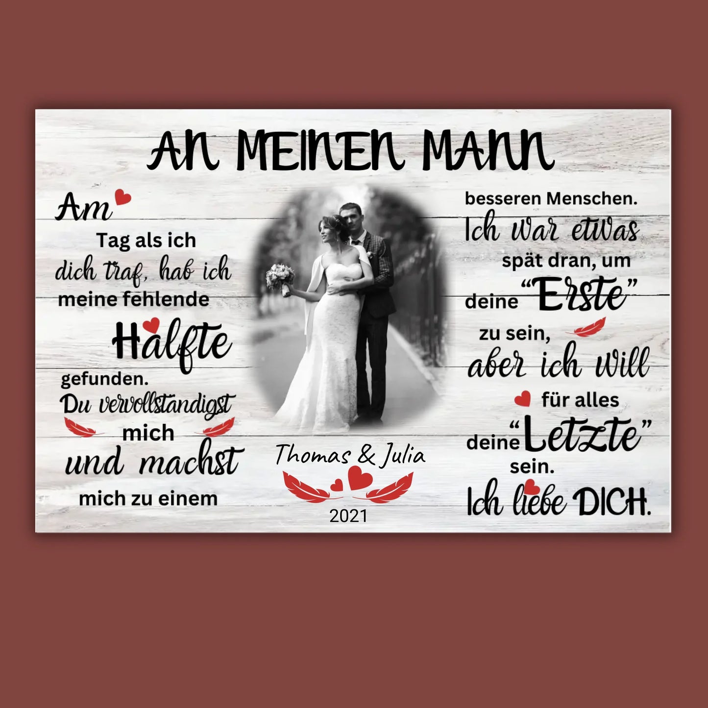 Foto Buchstaben - individuelle Fotoleinwand