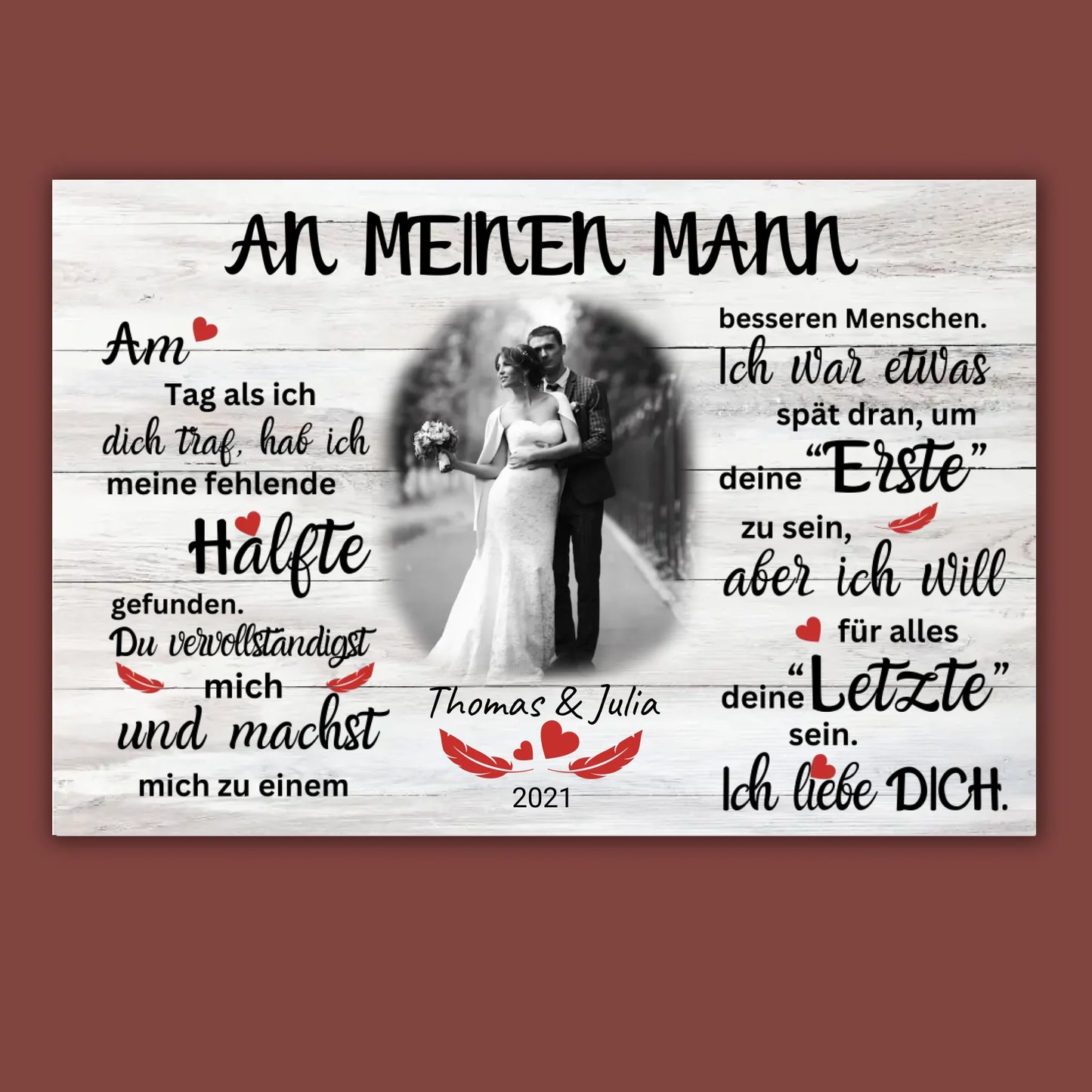 Foto Buchstaben - individuelle Fotoleinwand