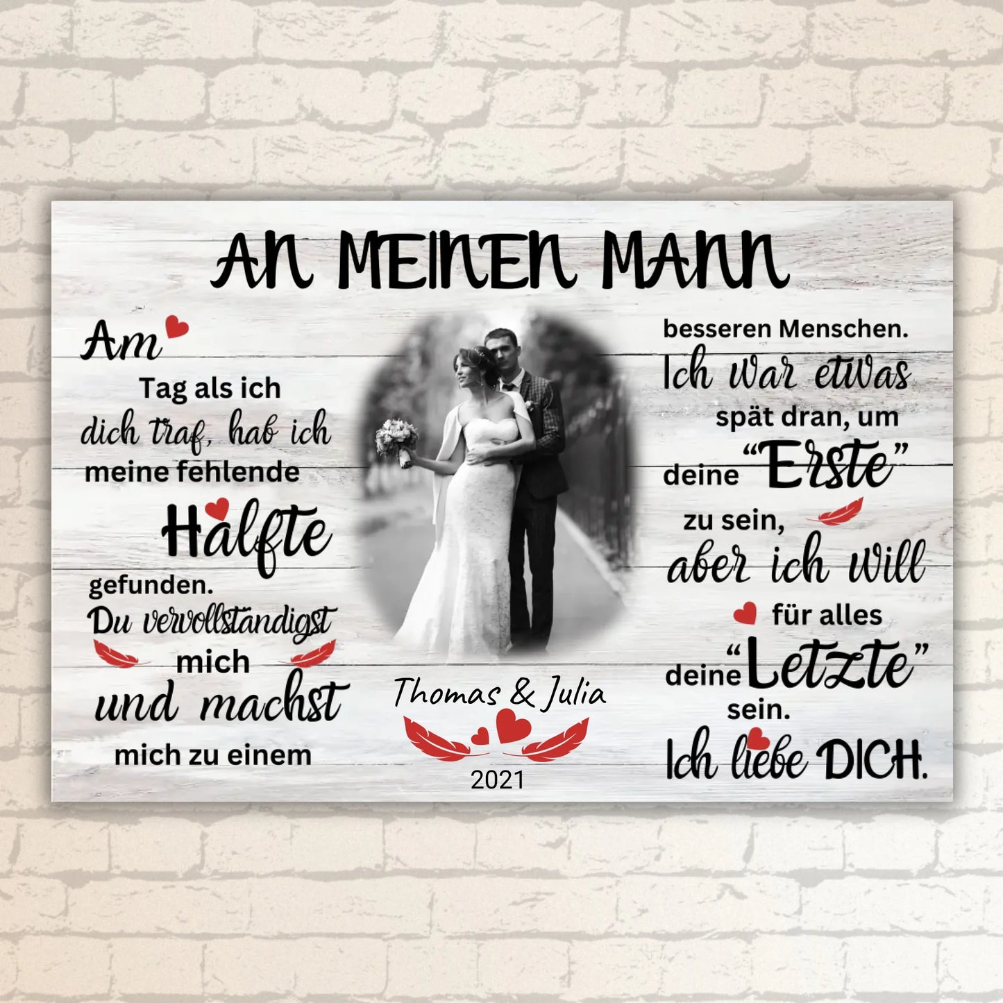 Foto Buchstaben - individuelle Fotoleinwand