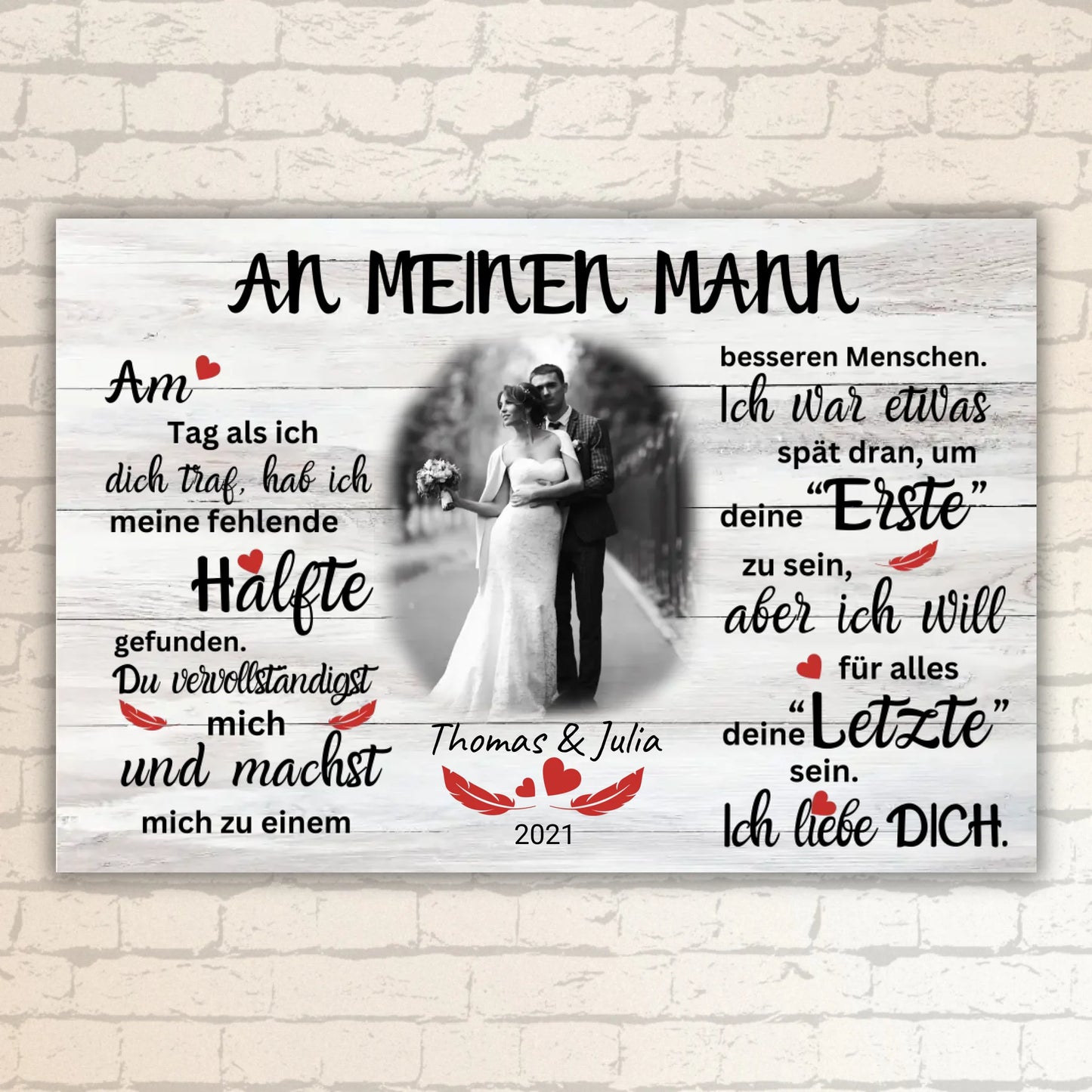 Foto Buchstaben - individuelle Fotoleinwand