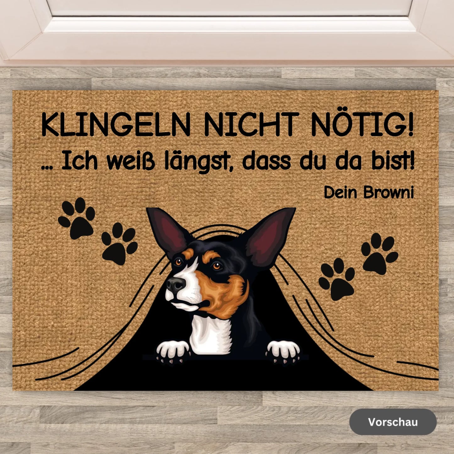 Klingeln nicht nötig - Individuelle Fußmatte