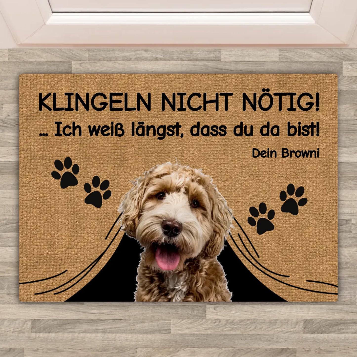 Klingeln nicht nötig Fußmatte mit deinem Hund