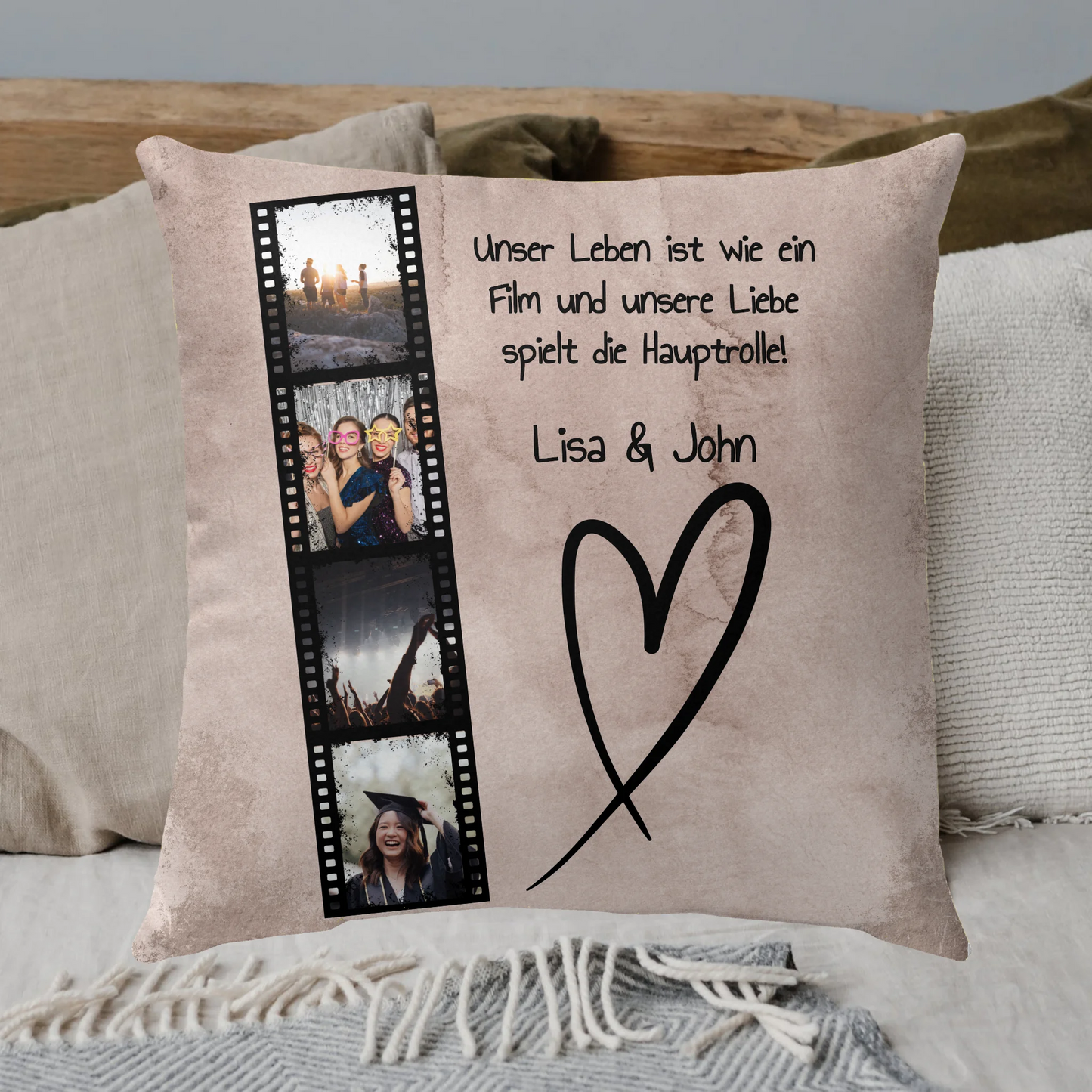 Fotorolle, Fotobox, Fotodecke, Leben, Liebe, Film - Individuelle Decke