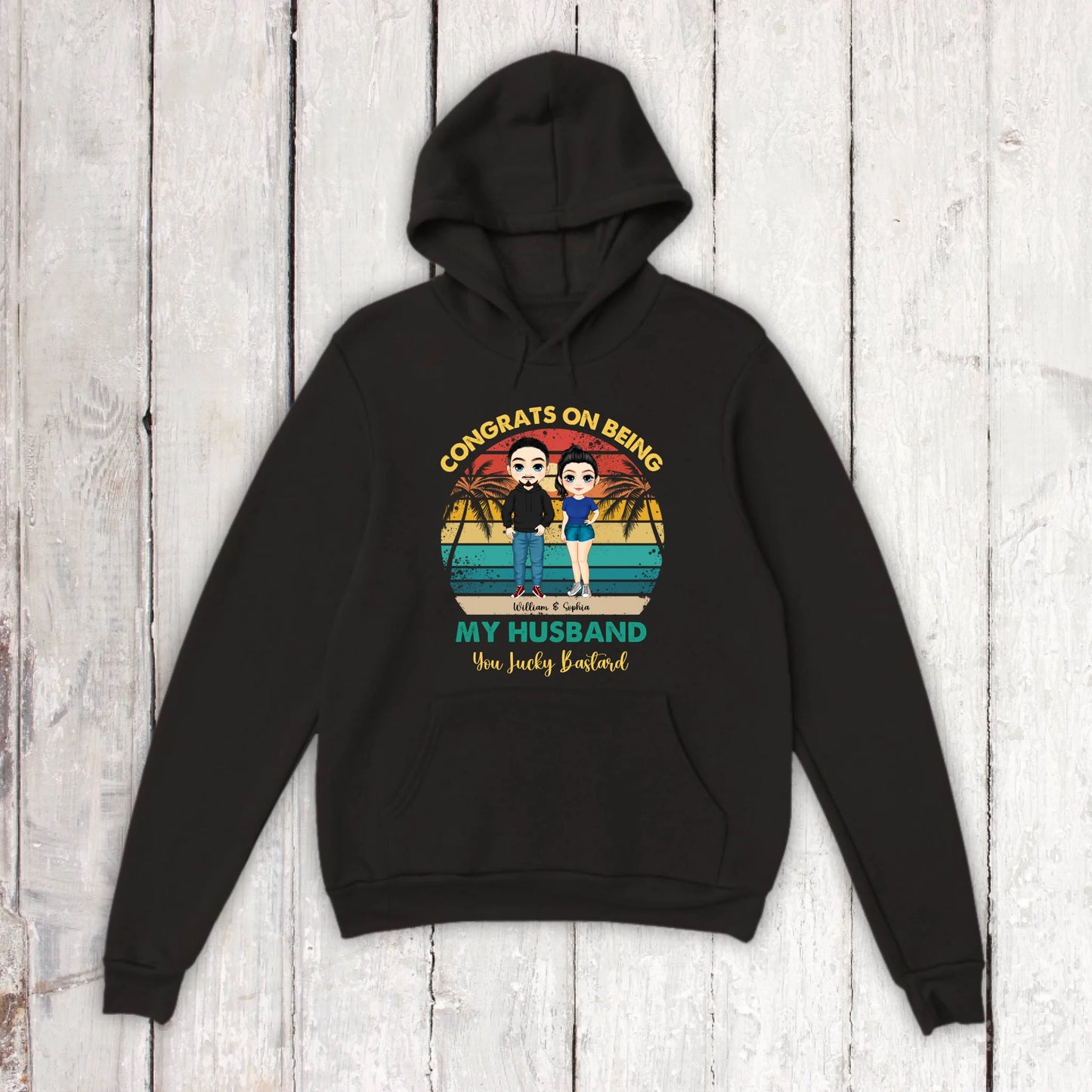You lucky Bastard | für Paare, JGAs - individuelles T-Shirt