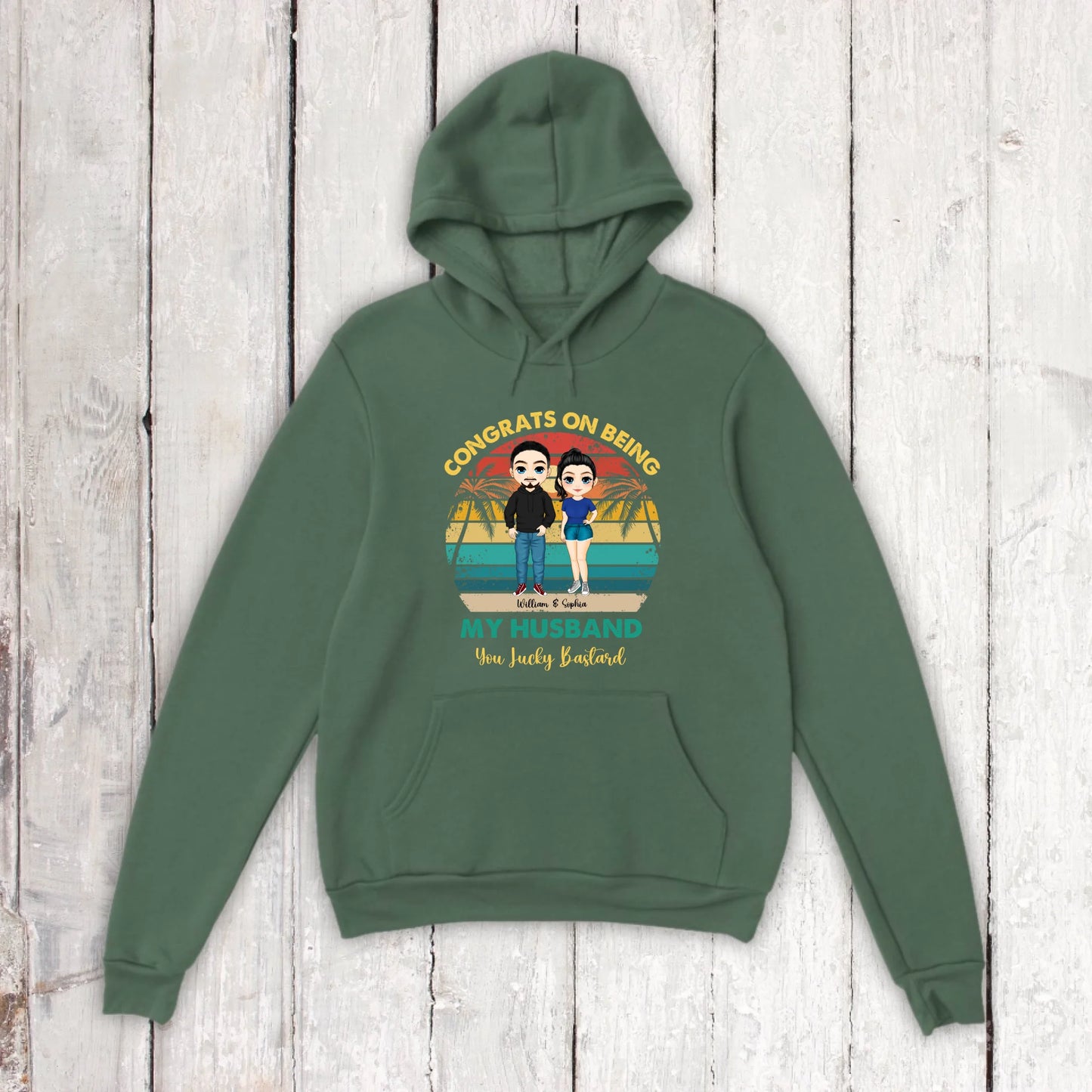 You lucky Bastard | für Paare, JGAs - individuelles T-Shirt