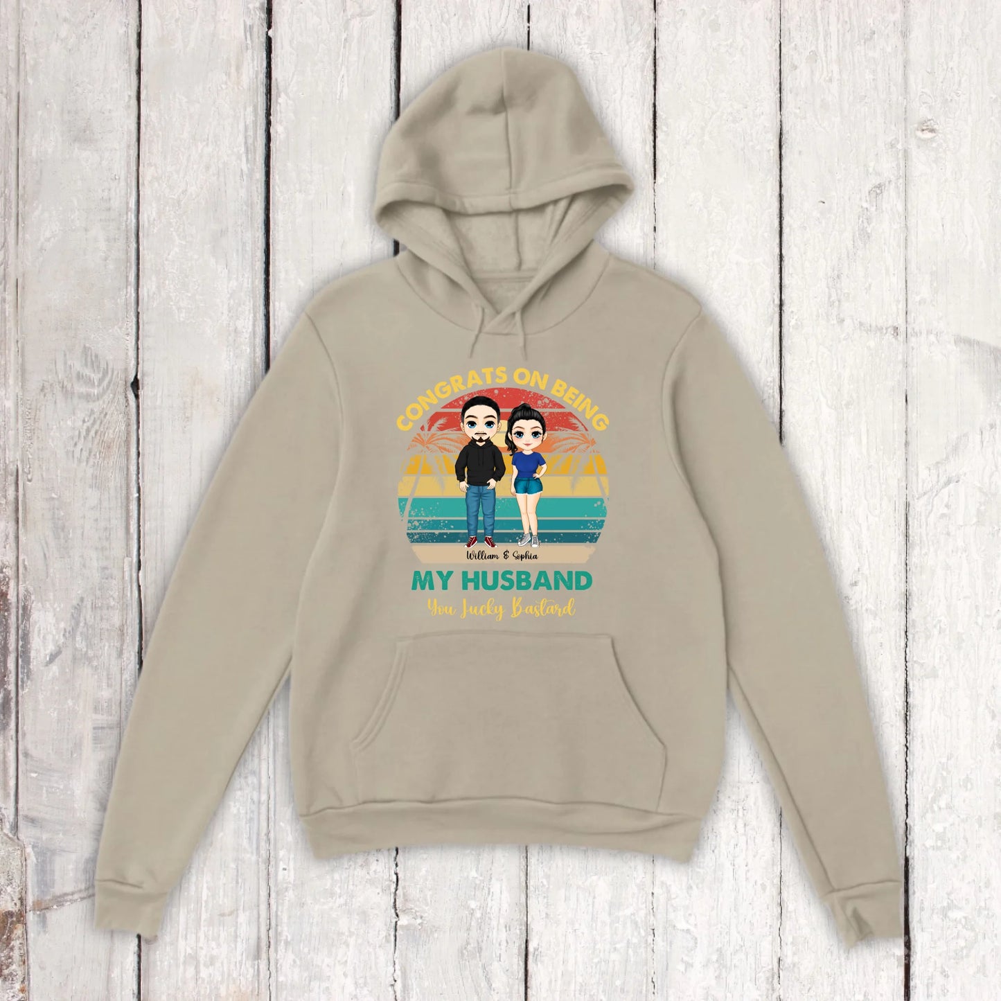 You lucky Bastard | für Paare, JGAs - individuelles T-Shirt