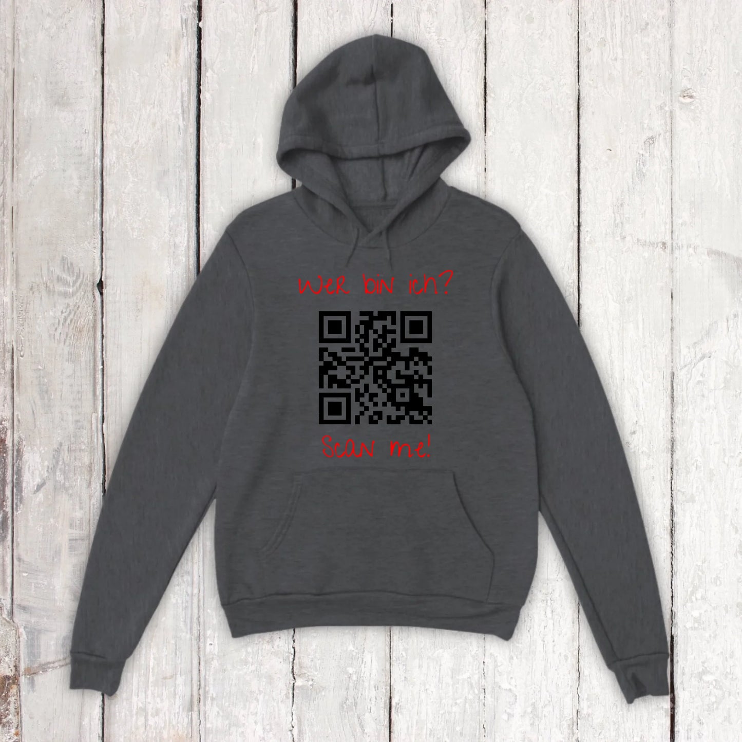 dein QR-Code | Strichcode mit Text - individueller Code Hoodie