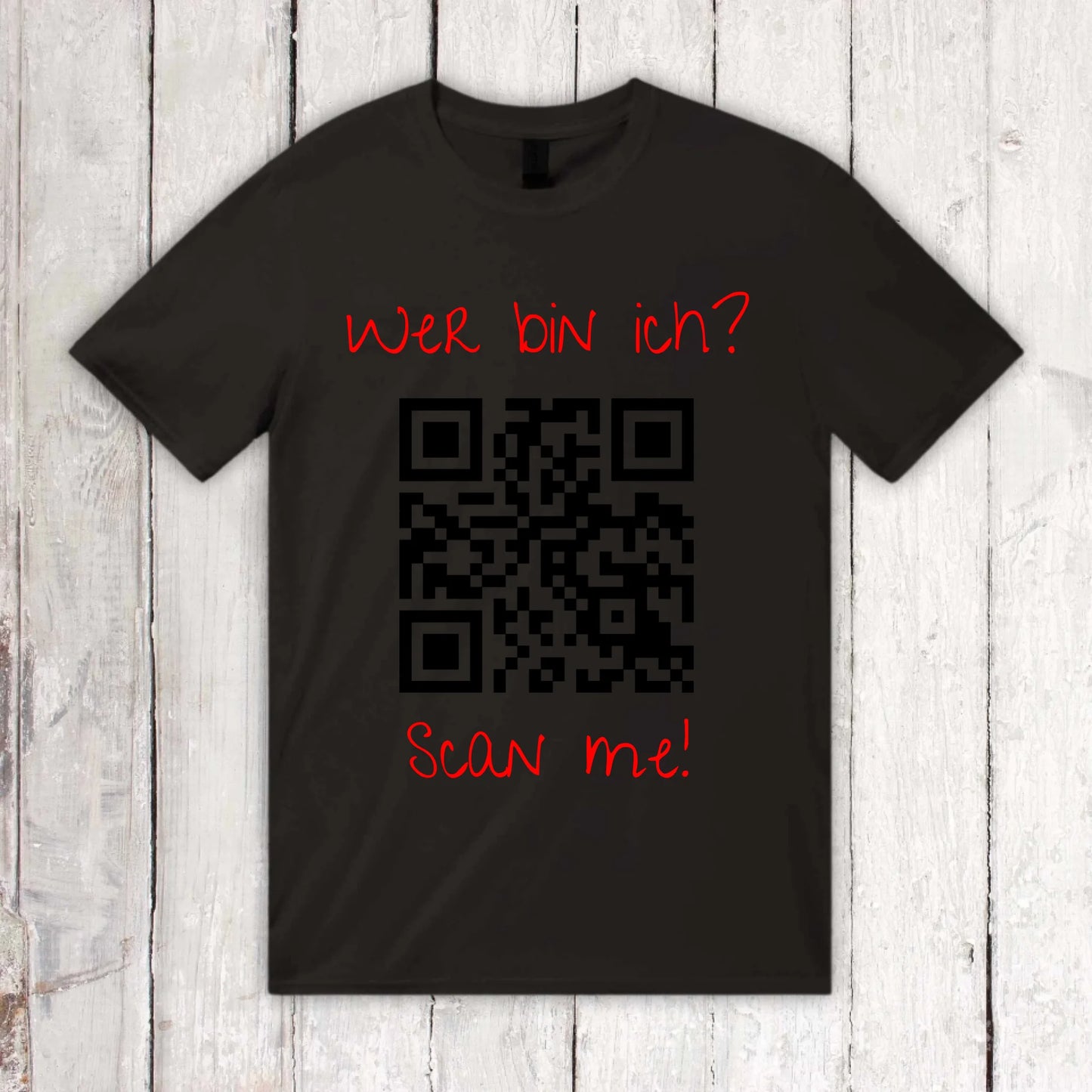 dein QR-Code | Strichcode mit Text - individuelles T-Shirt | Personalize Palace