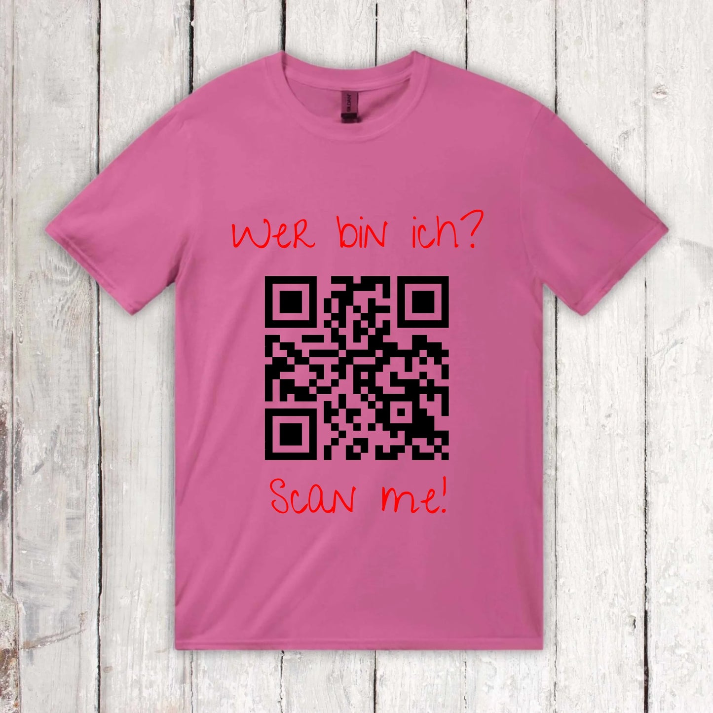 dein QR-Code | Strichcode mit Text - individuelles T-Shirt | Personalize Palace