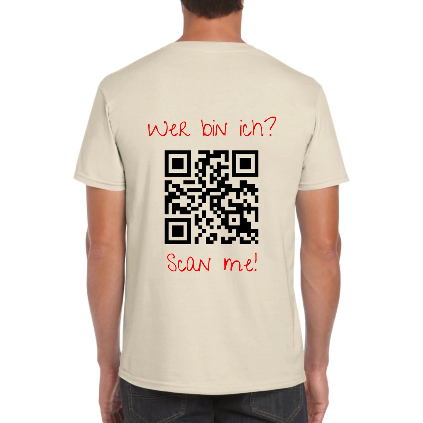dein QR-Code | Strichcode mit Text - individuelles Code T-Shirt