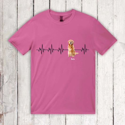 Herzschlag mit Foto - Individuelles T-Shirt (2)