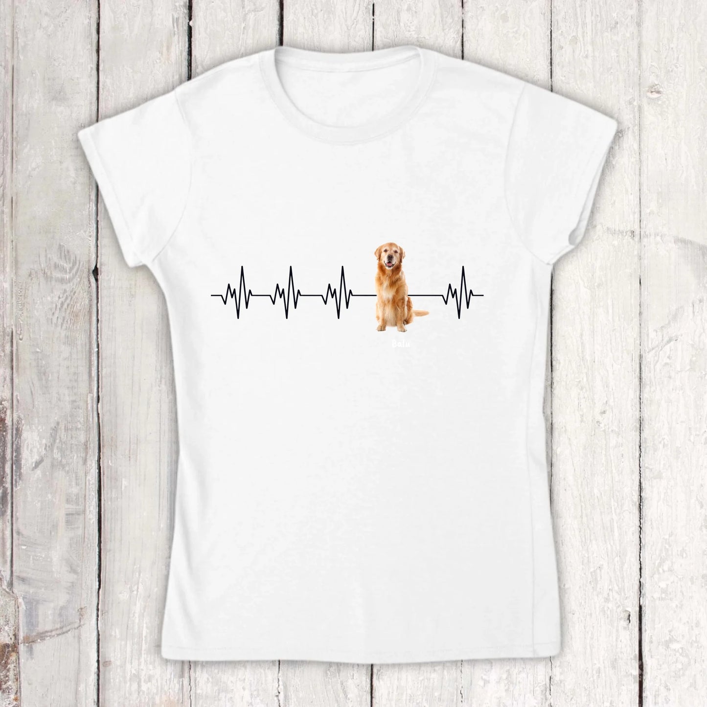 Herzschlag mit Foto - Individuelles T-Shirt (2)