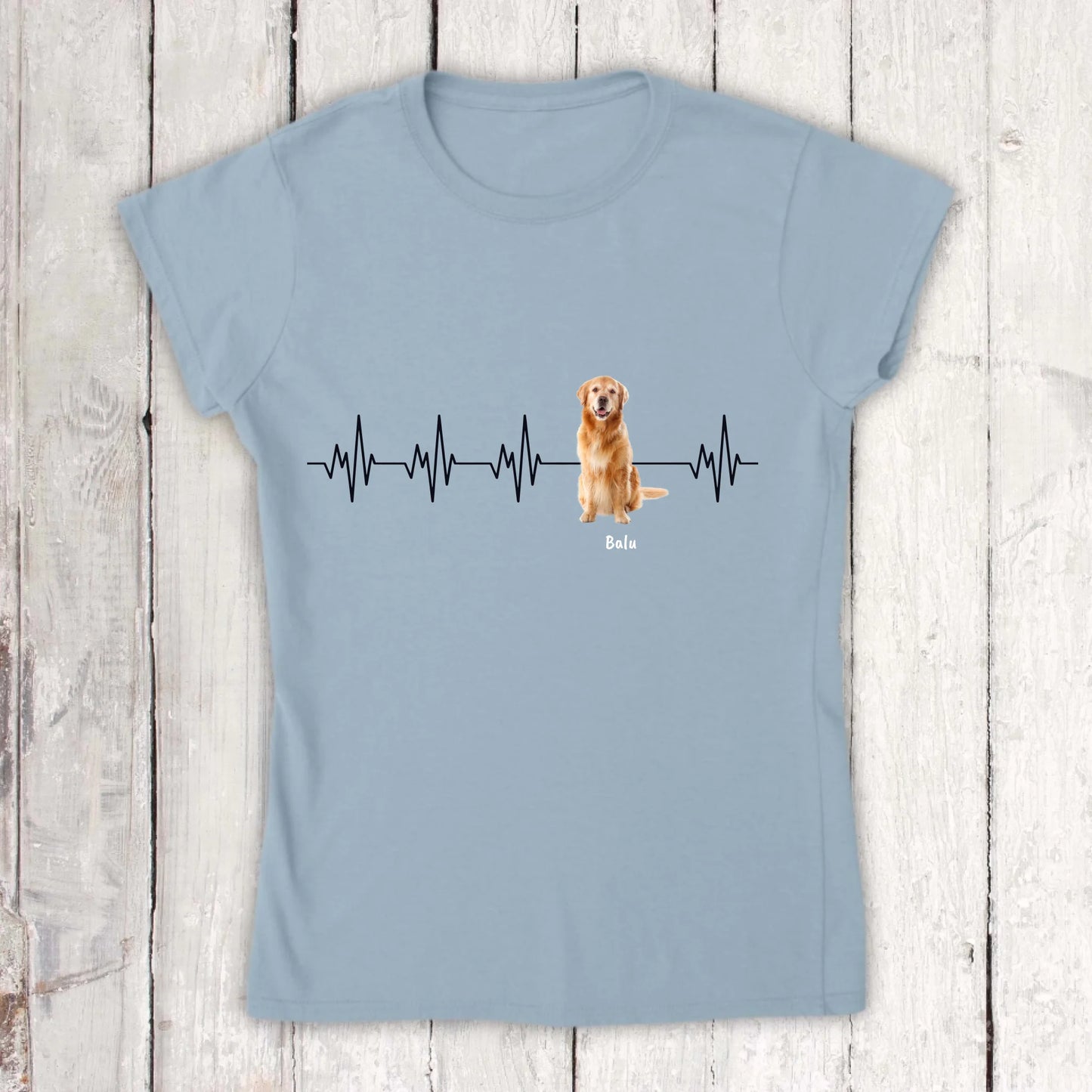 Herzschlag mit Foto - Individuelles T-Shirt (2)