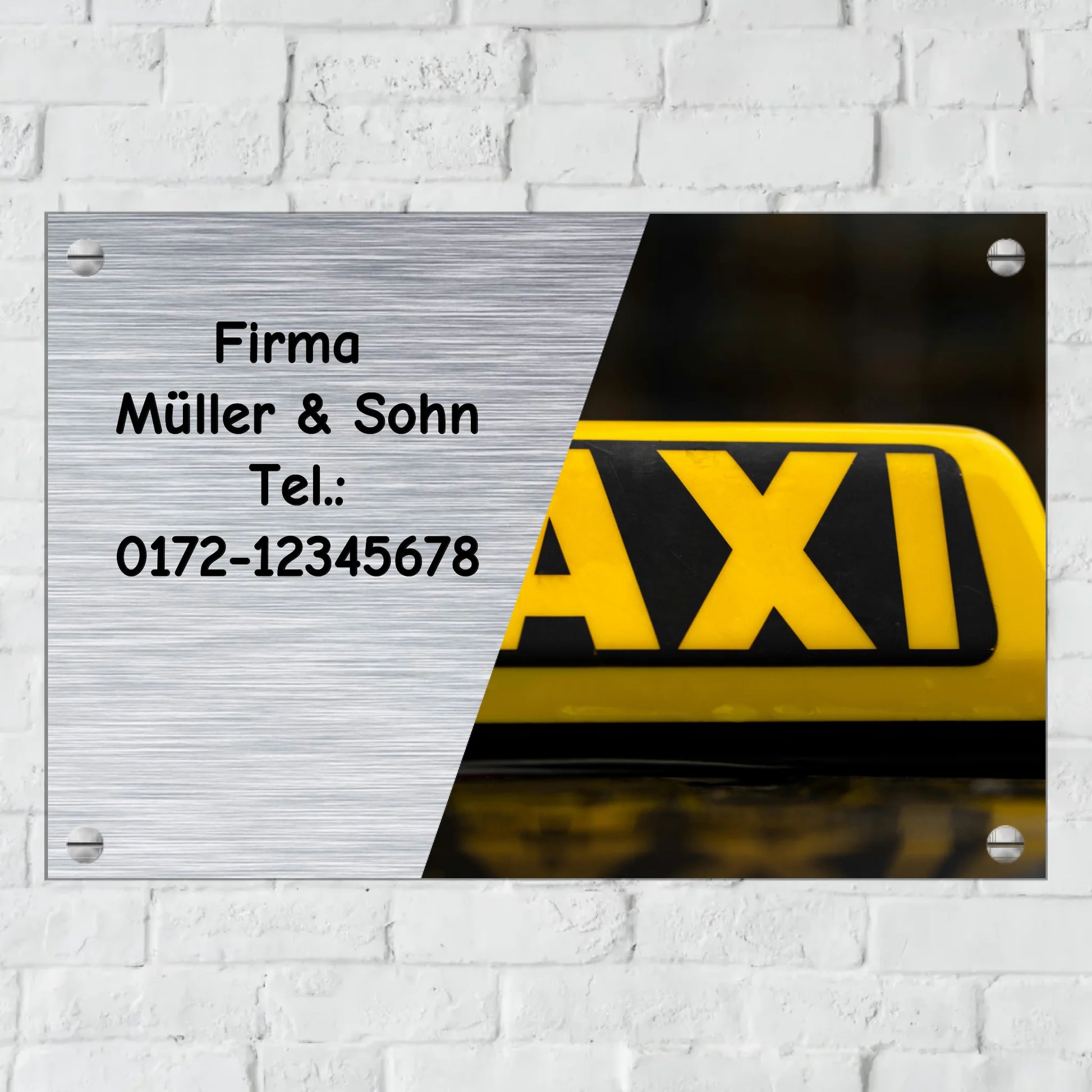 Türschild mit Löchern zum Befestigen für Innen und Außen