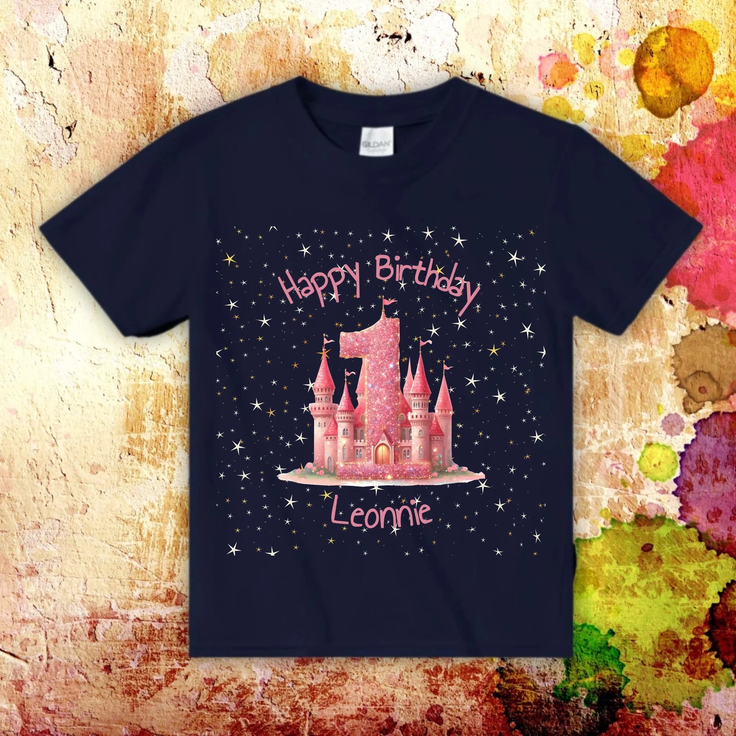 Geburtstag mit Zahl und Namen - individuelles Kinder T-Shirt