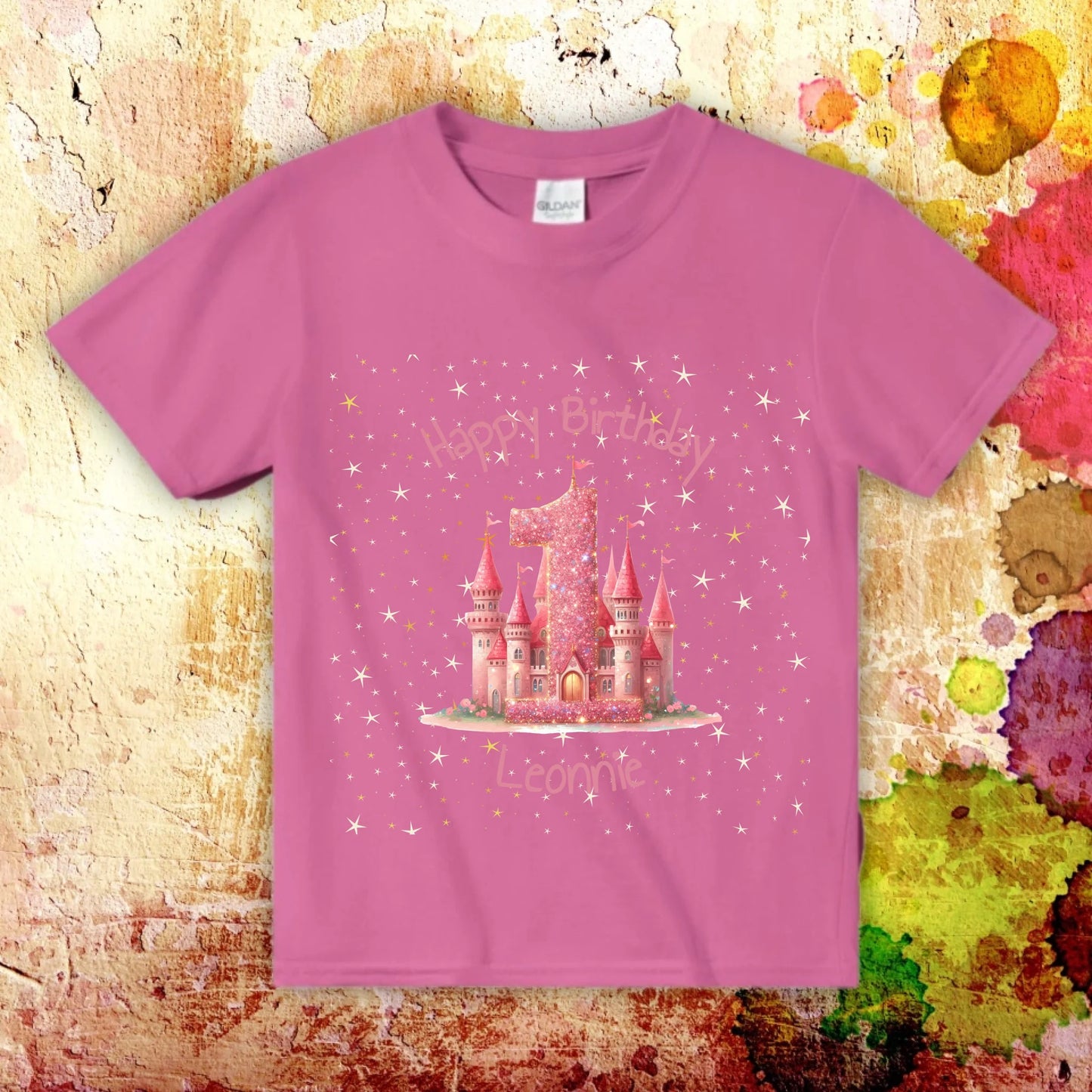 Geburtstag mit Zahl und Namen - individuelles Kinder T-Shirt