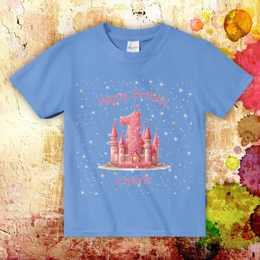 Geburtstag mit Zahl und Namen - individuelles Kinder T-Shirt