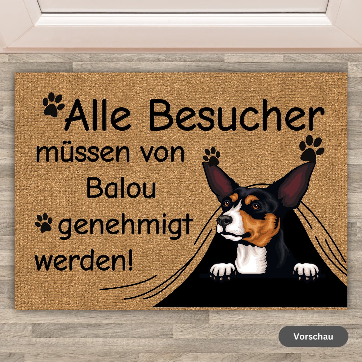 Klingeln nicht nötig im Cartoon Zeichentrick Design - Individuelle Fußmatte