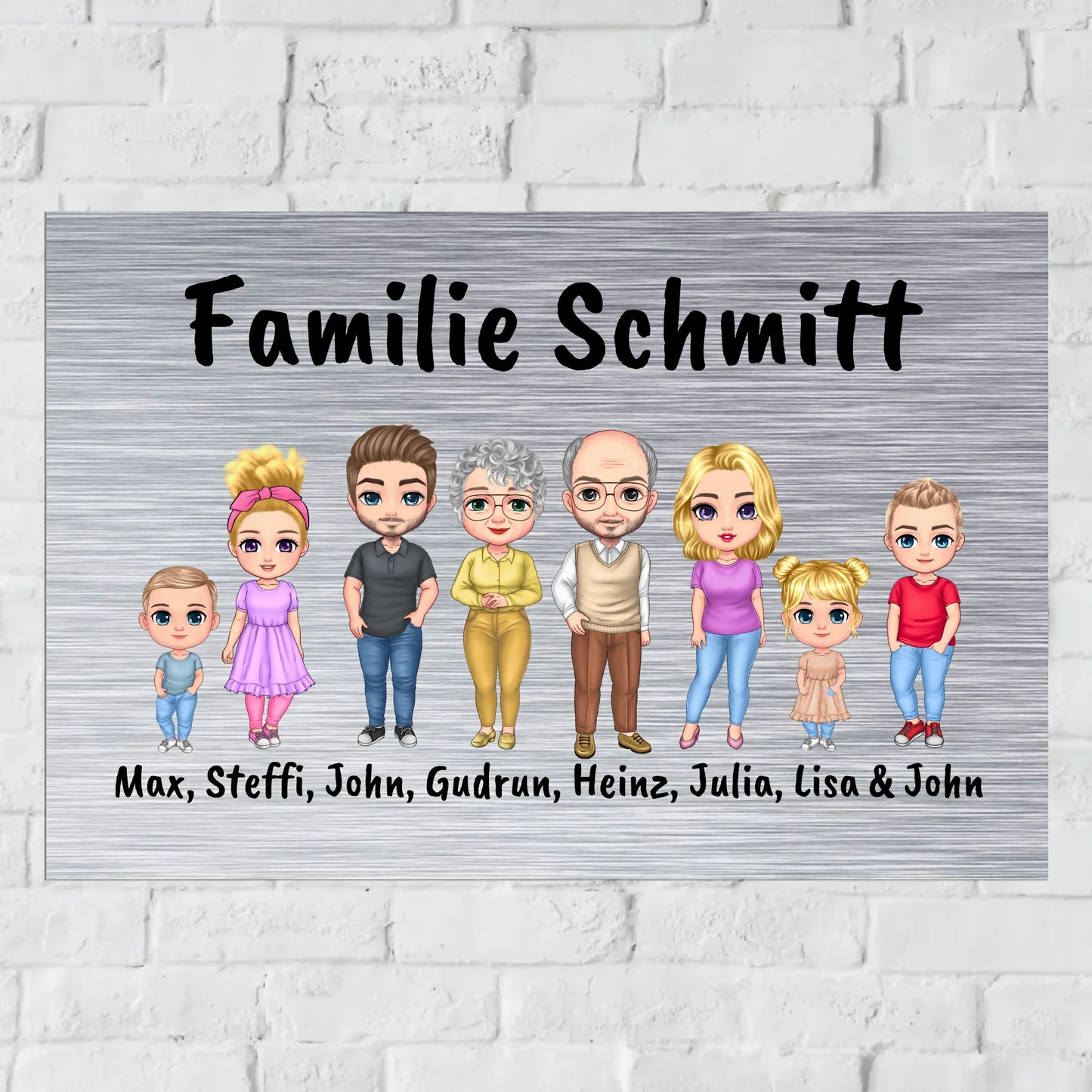 Aluminium Schild für Innen und Außen mit Löchern zur Befestigung