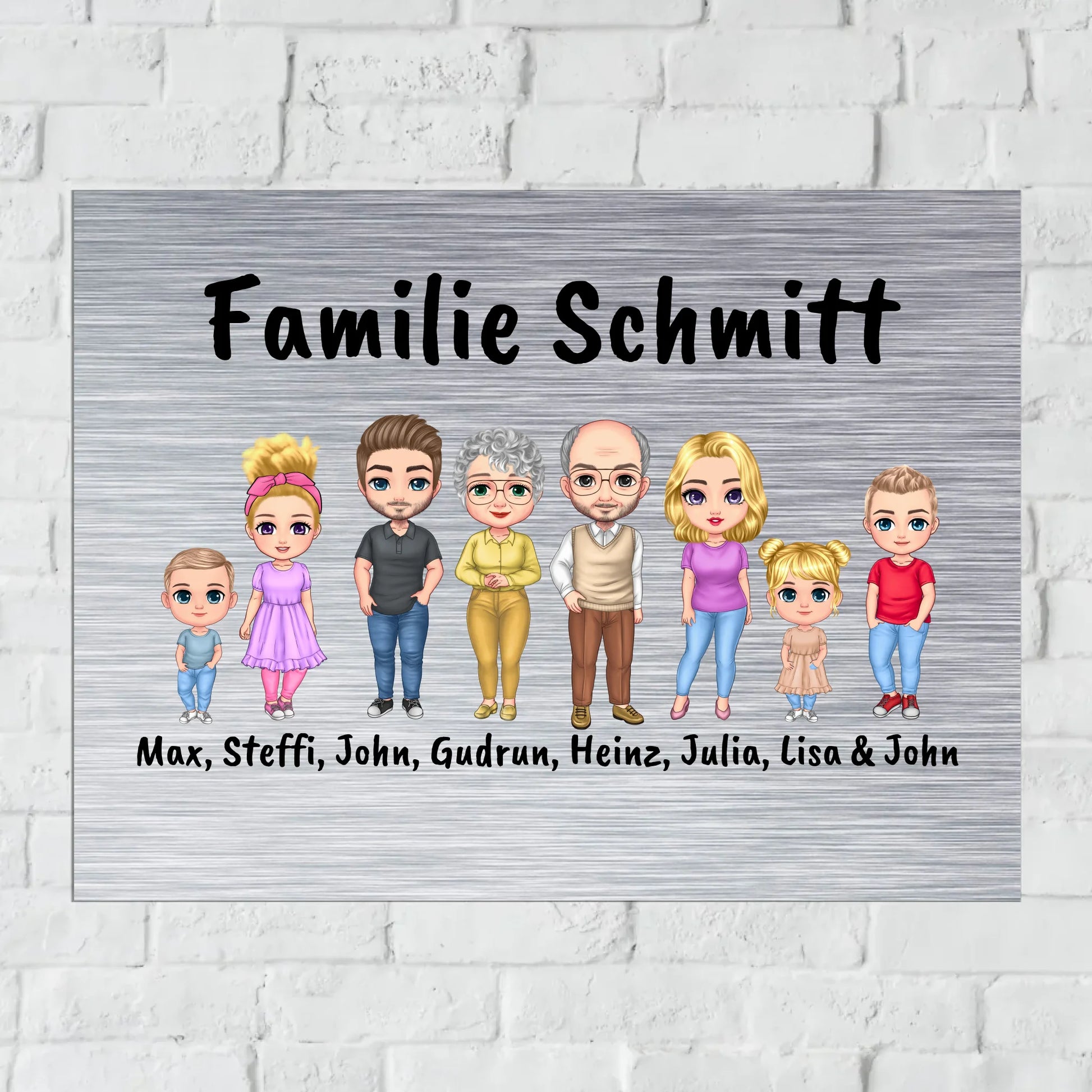 Aluminium Schild für Innen und Außen mit Löchern zur Befestigung