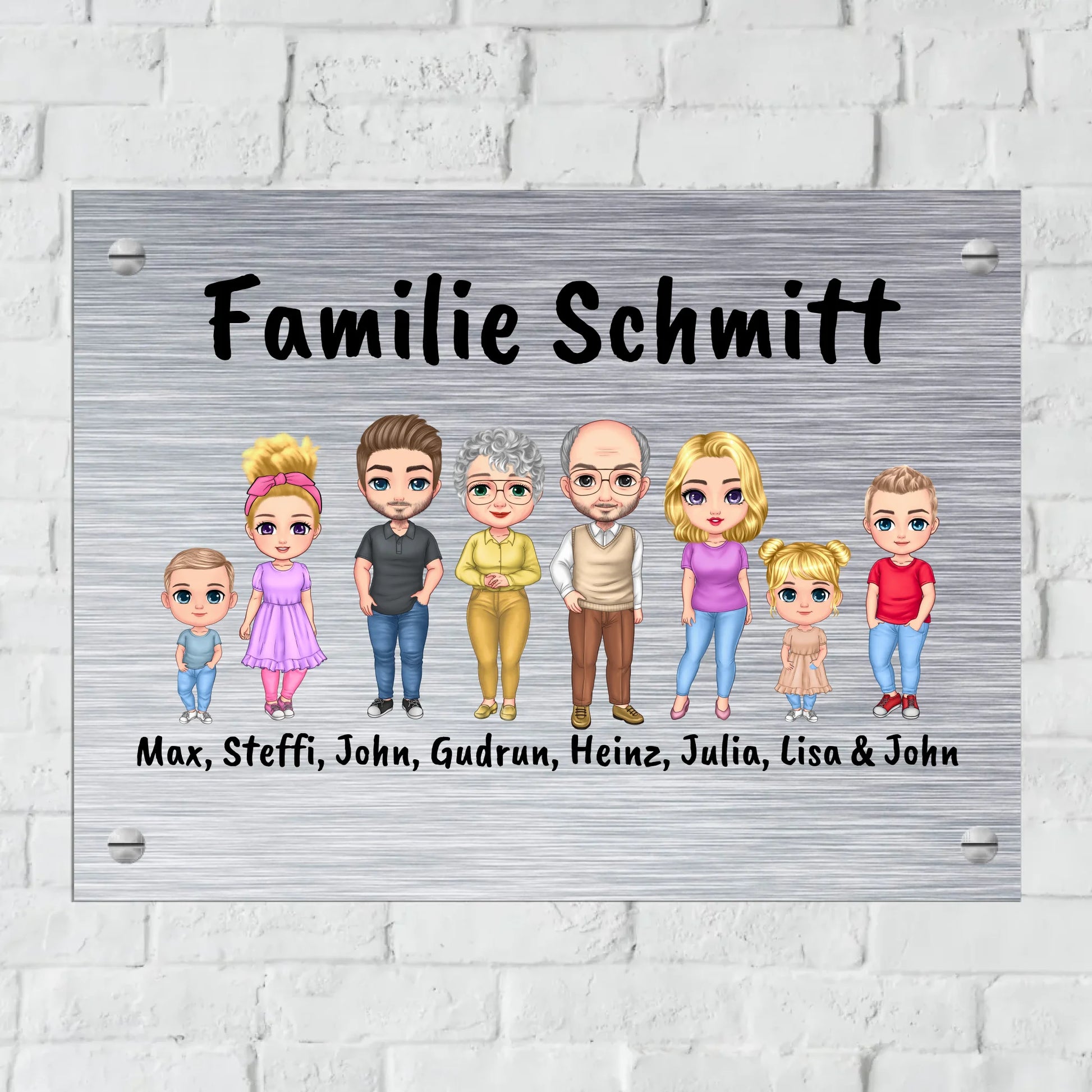 Aluminium Schild für Innen und Außen mit Löchern zur Befestigung