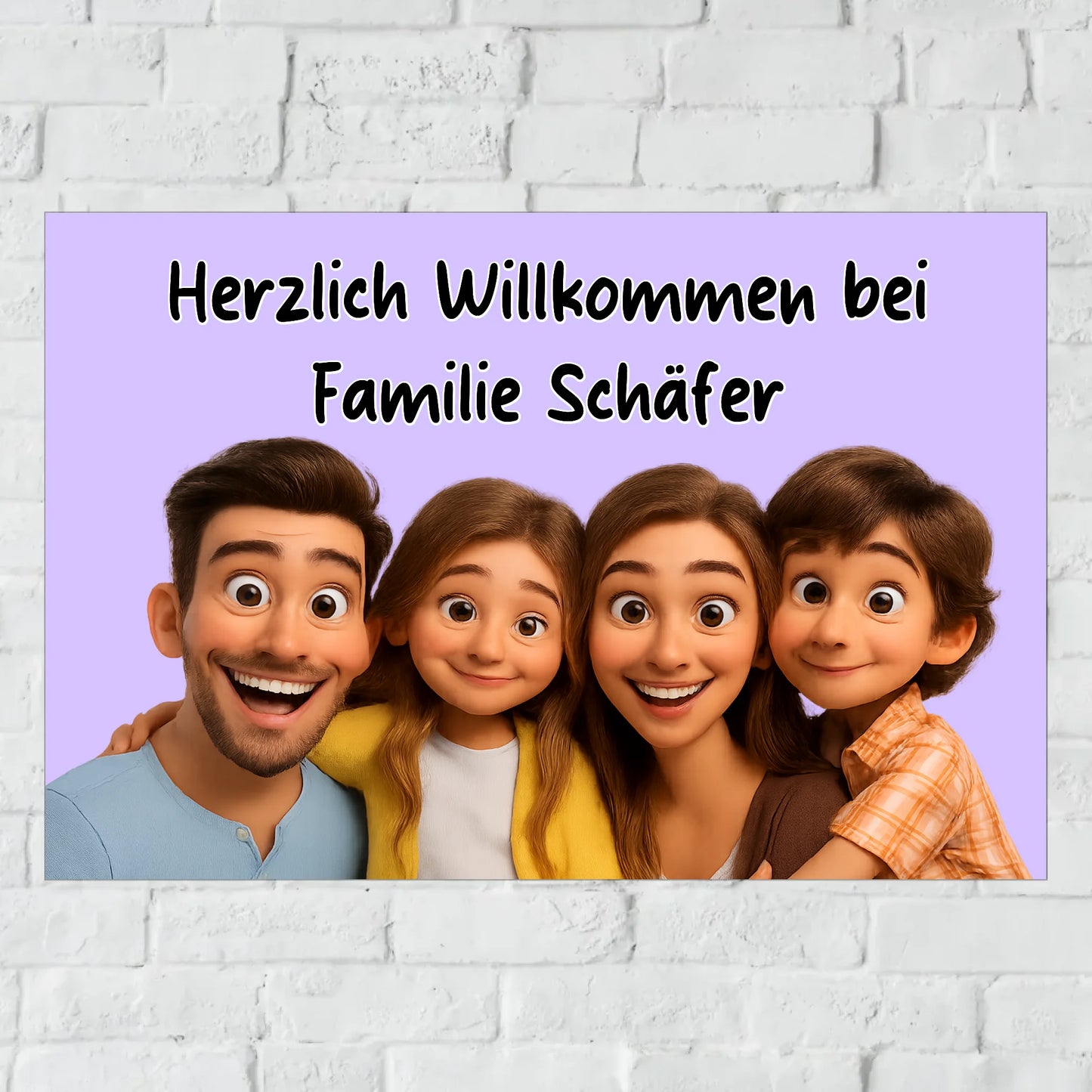 Aluminium Schild für Innen und Außen mit Löchern zur Befestigung