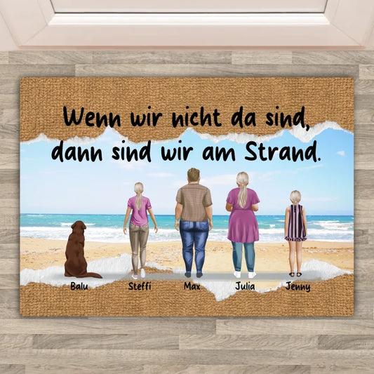 Familie mit bis zu 8 Personen inkl. Haustieren - individuelle Familien-Fußmatte